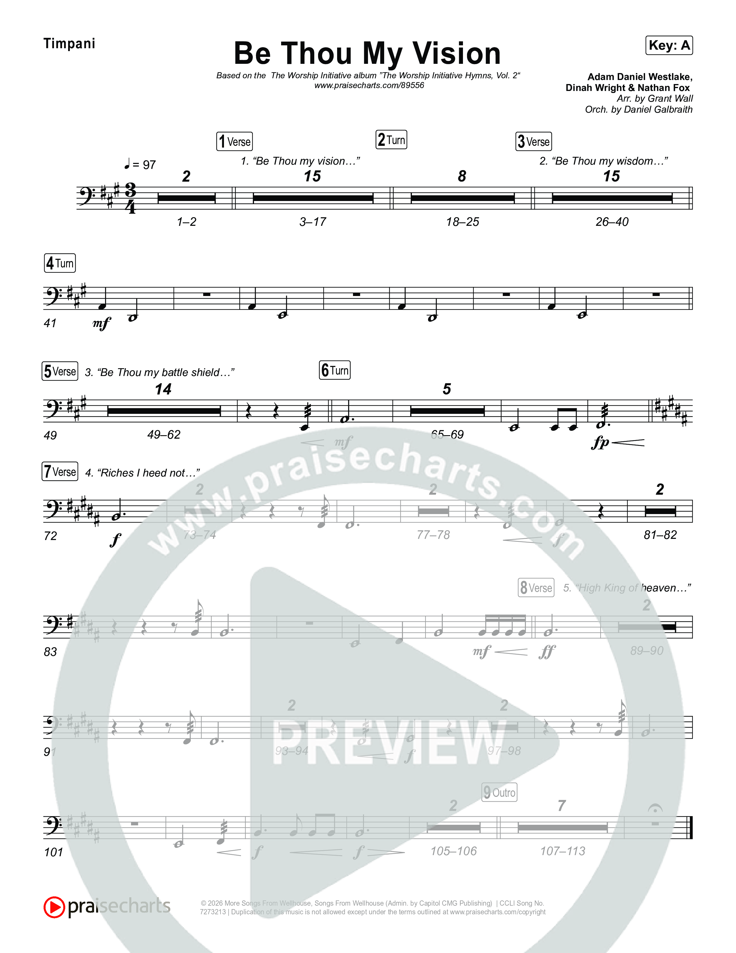 Be Thou My Vision Timpani (The Worship Initiative)