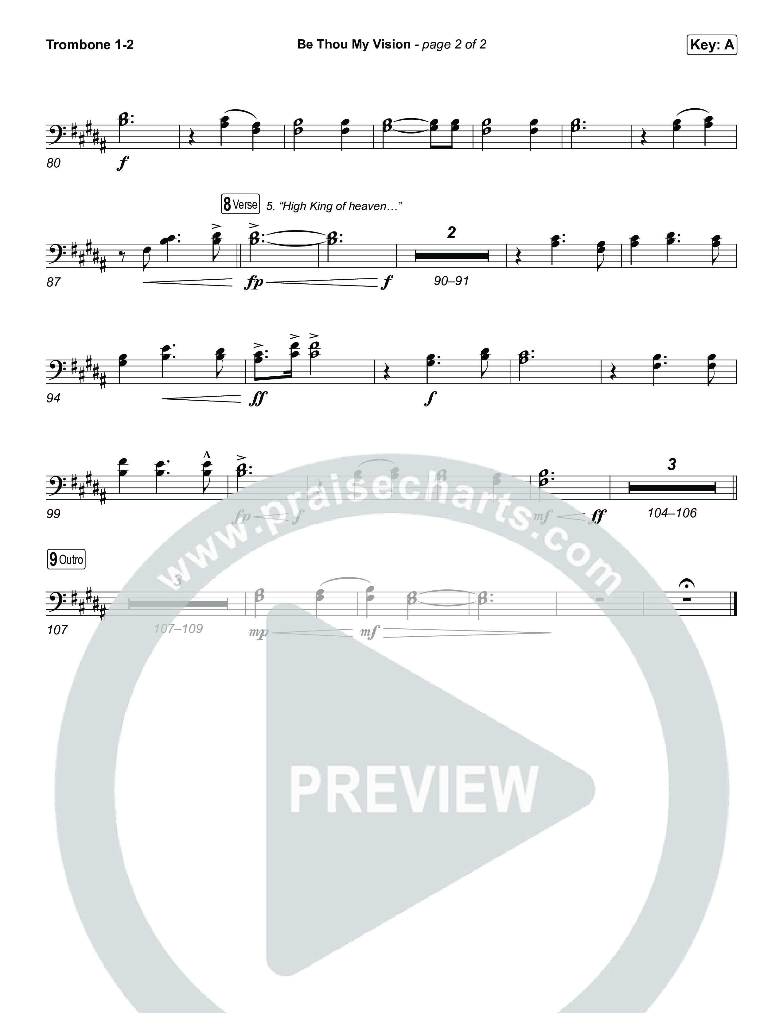 Be Thou My Vision Trombone 1,2 (The Worship Initiative)