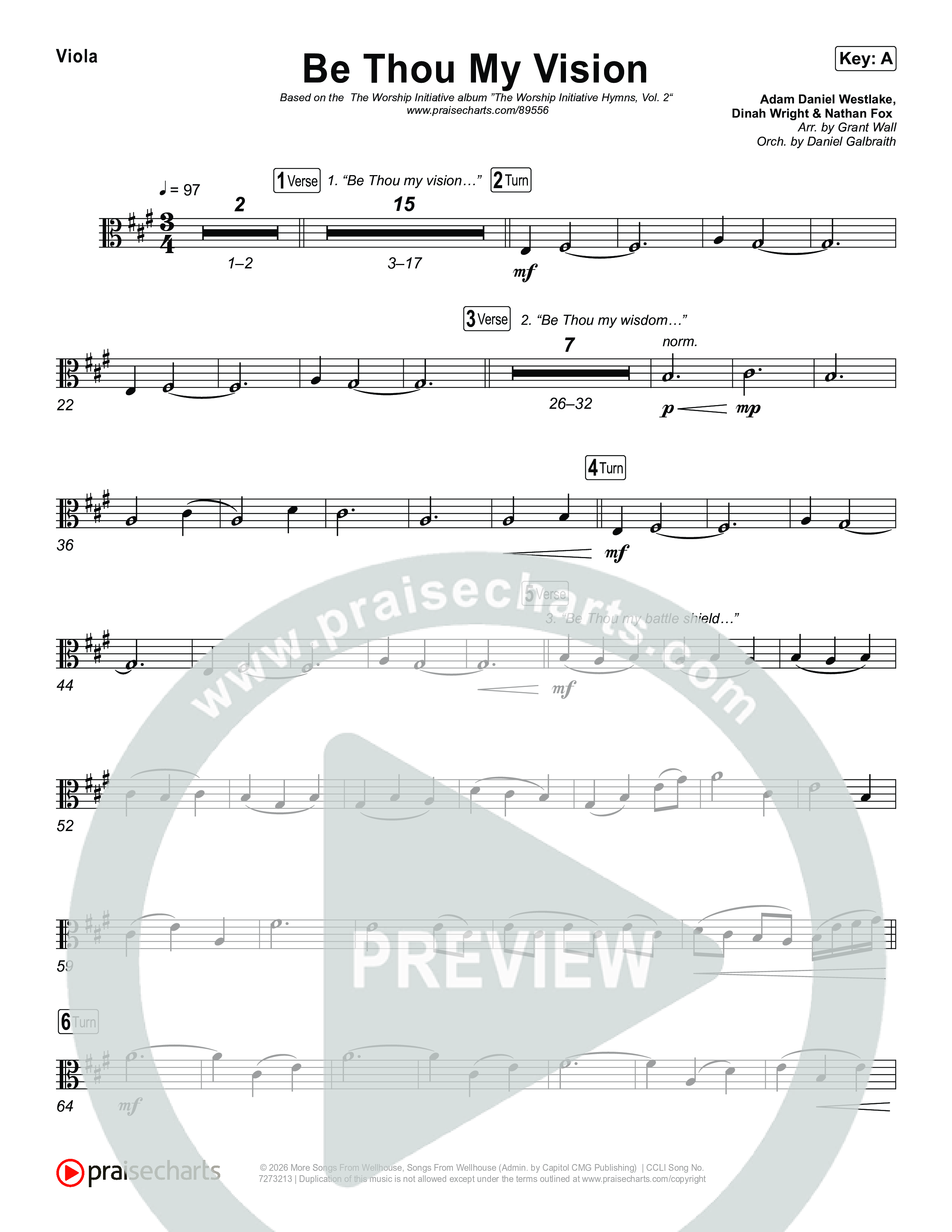 Be Thou My Vision Viola (The Worship Initiative)
