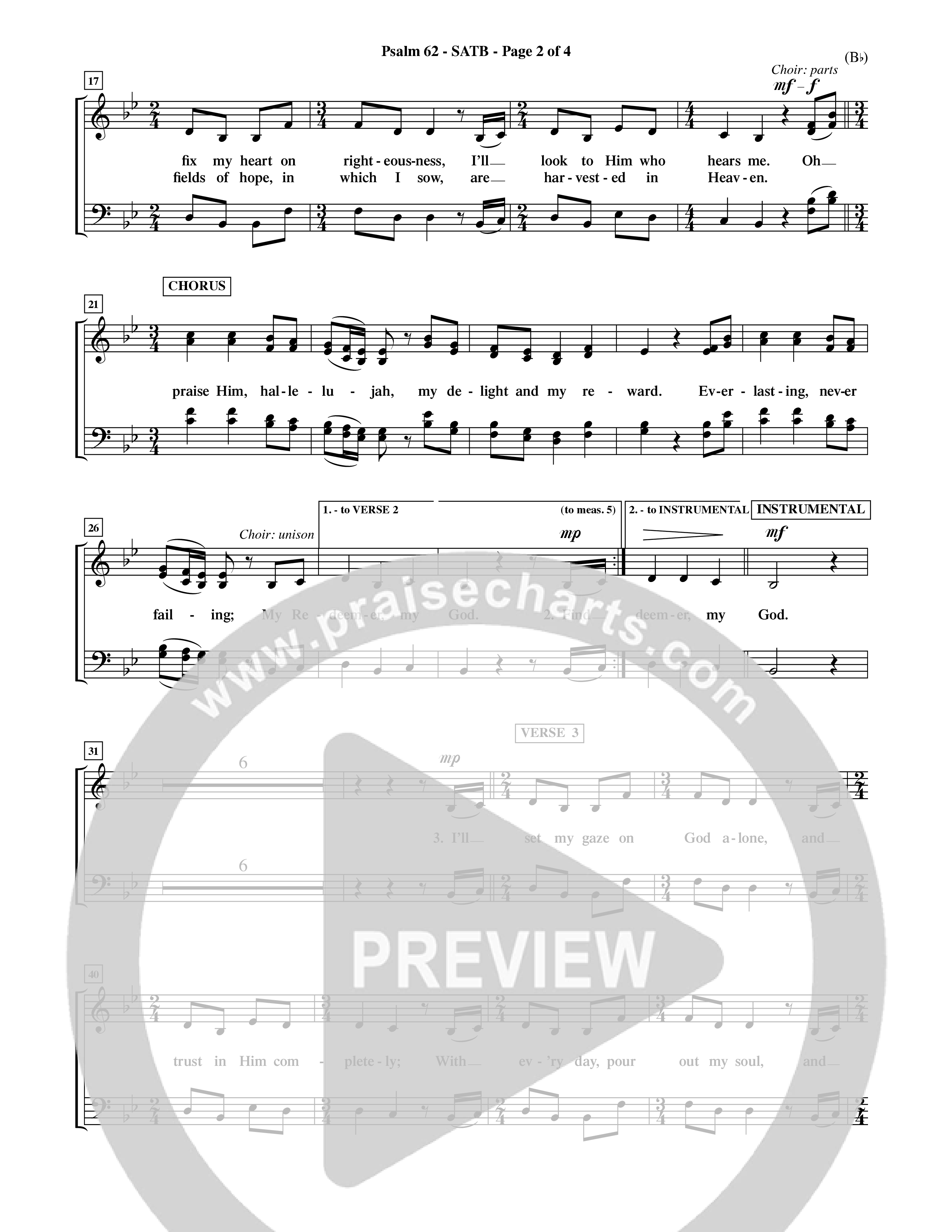 Psalm 62 (Choral Anthem SATB) Choir Sheet (SATB) (Word Music Choral / Orch. Dave Williamson)