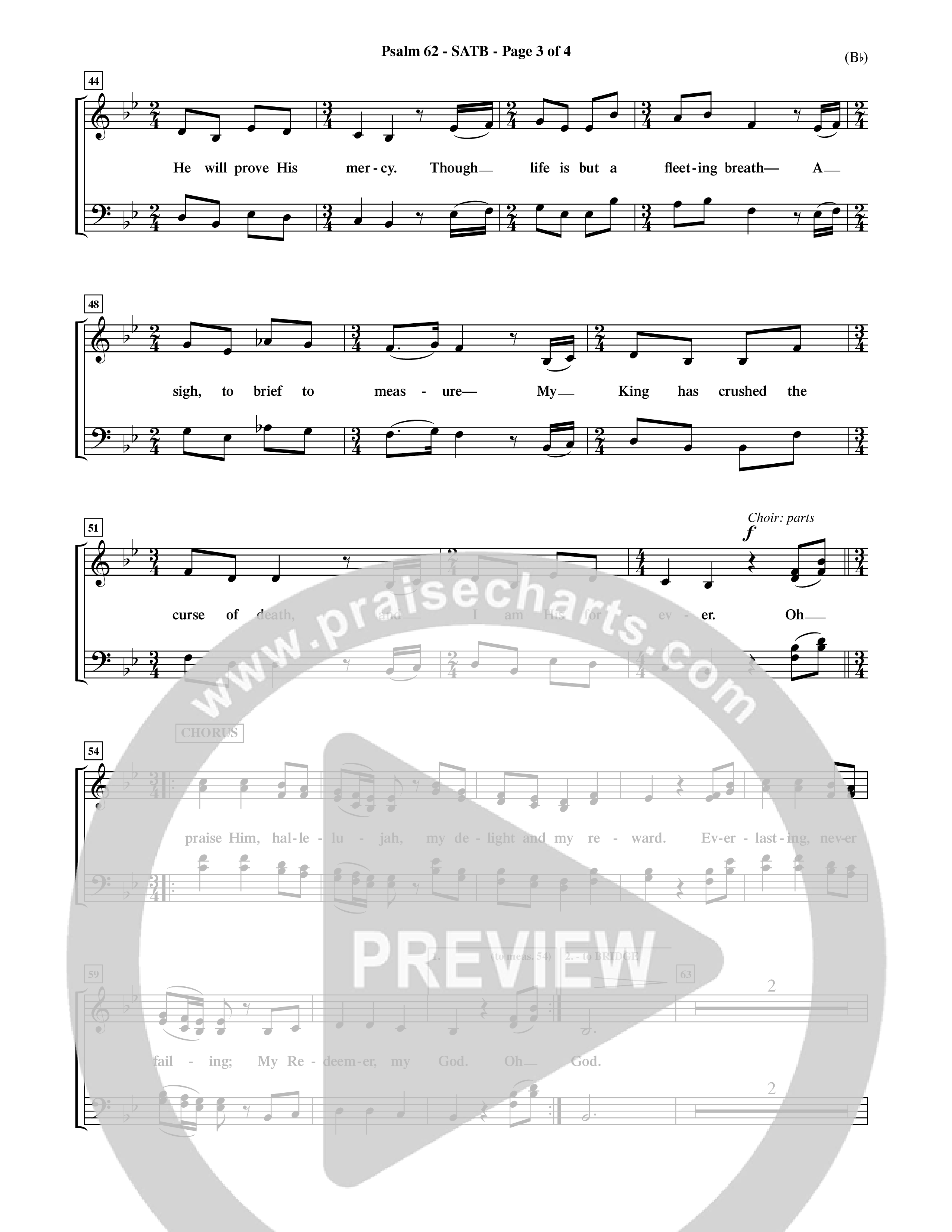 Psalm 62 (Choral Anthem SATB) Choir Sheet (SATB) (Word Music Choral / Orch. Dave Williamson)