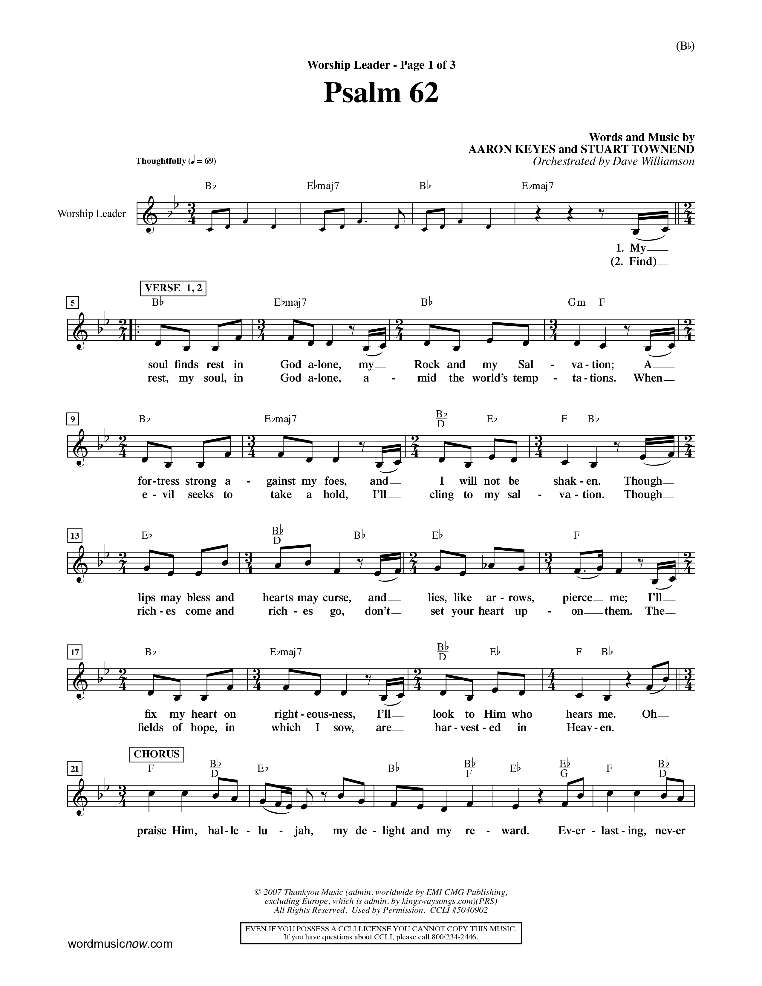 Psalm 62 (Choral Anthem SATB) Rhythm Pack (Word Music Choral / Orch. Dave Williamson)