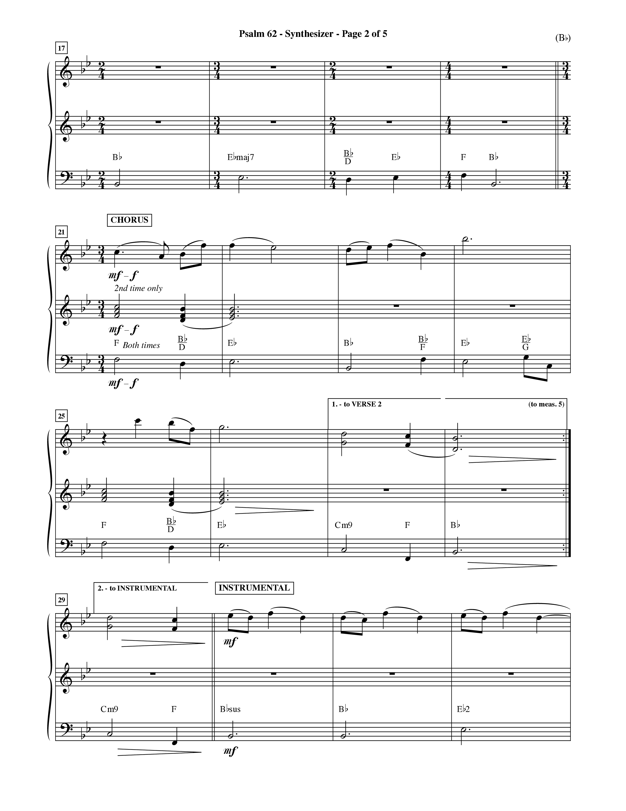 Psalm 62 (Choral Anthem SATB) Synth (Word Music Choral / Orch. Dave Williamson)