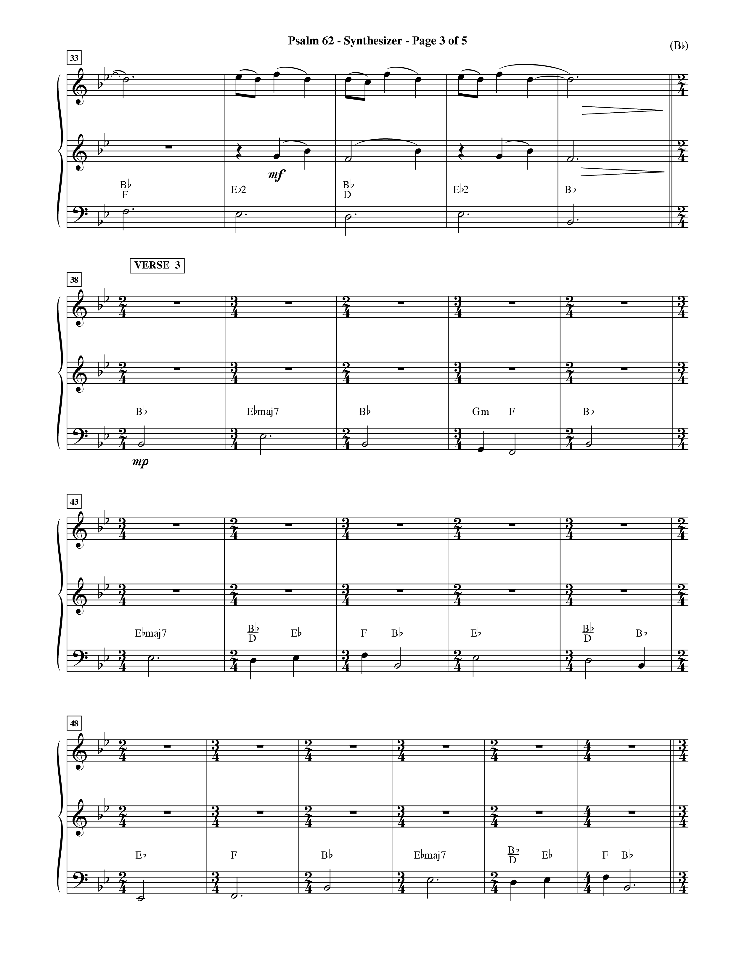 Psalm 62 (Choral Anthem SATB) Synth (Word Music Choral / Orch. Dave Williamson)