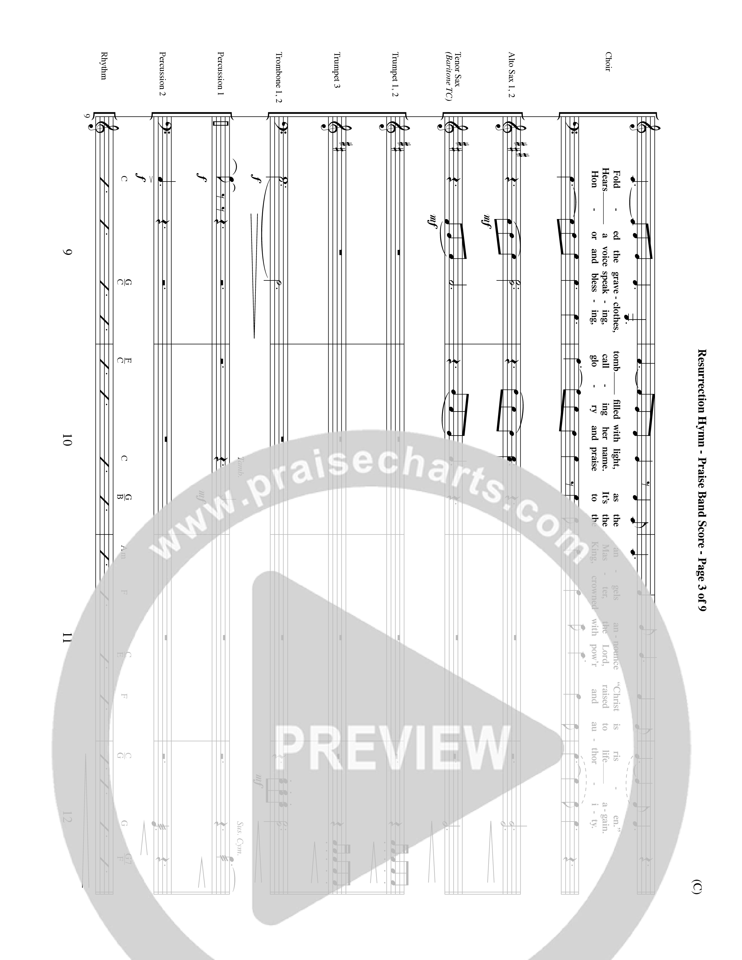Resurrection Hymn (Choral Anthem SATB) PraiseBand (incl. Brass) (Word Music Choral / Orch. David Shipps)