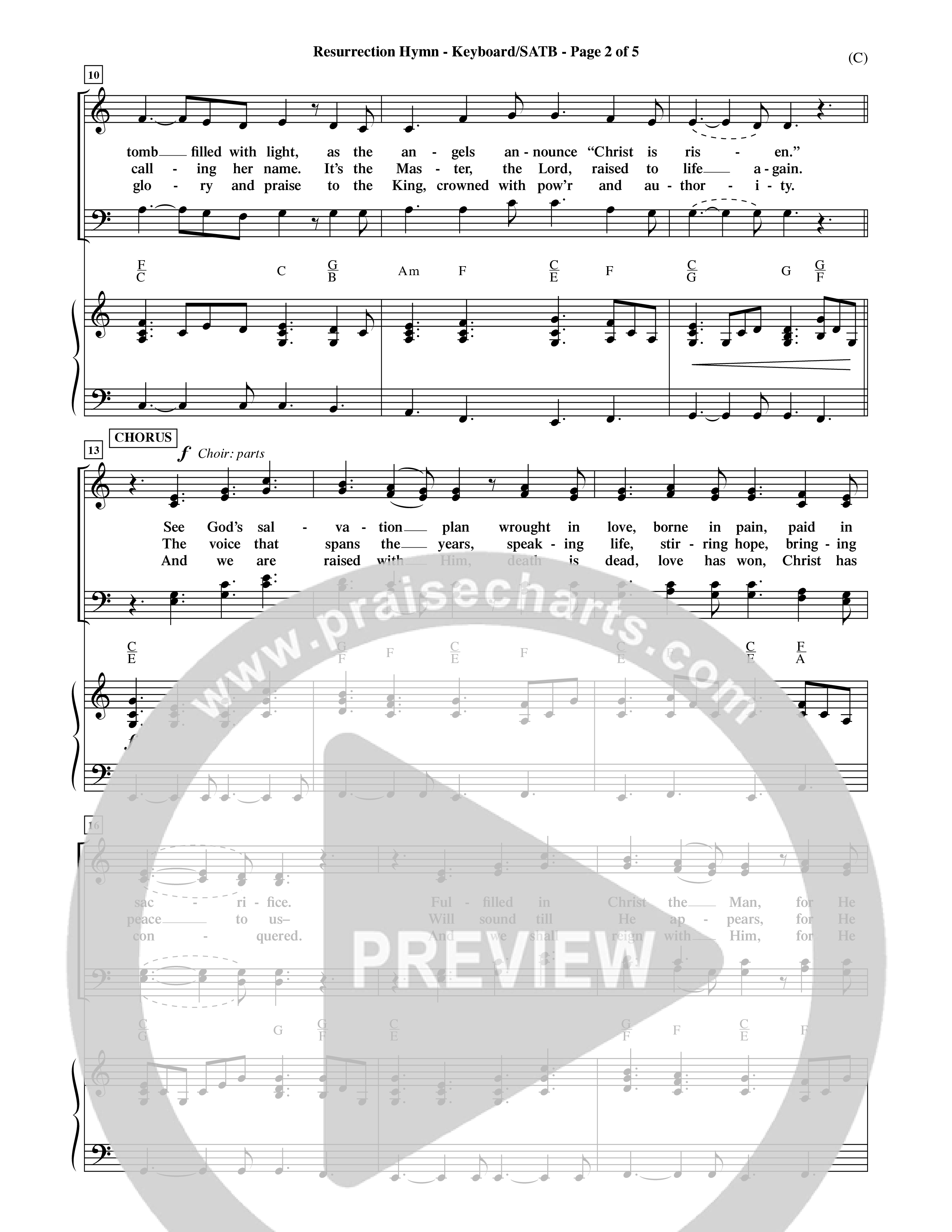 Resurrection Hymn (Choral Anthem SATB) Keyboard/Vocal (SATB) (Word Music Choral / Orch. David Shipps)