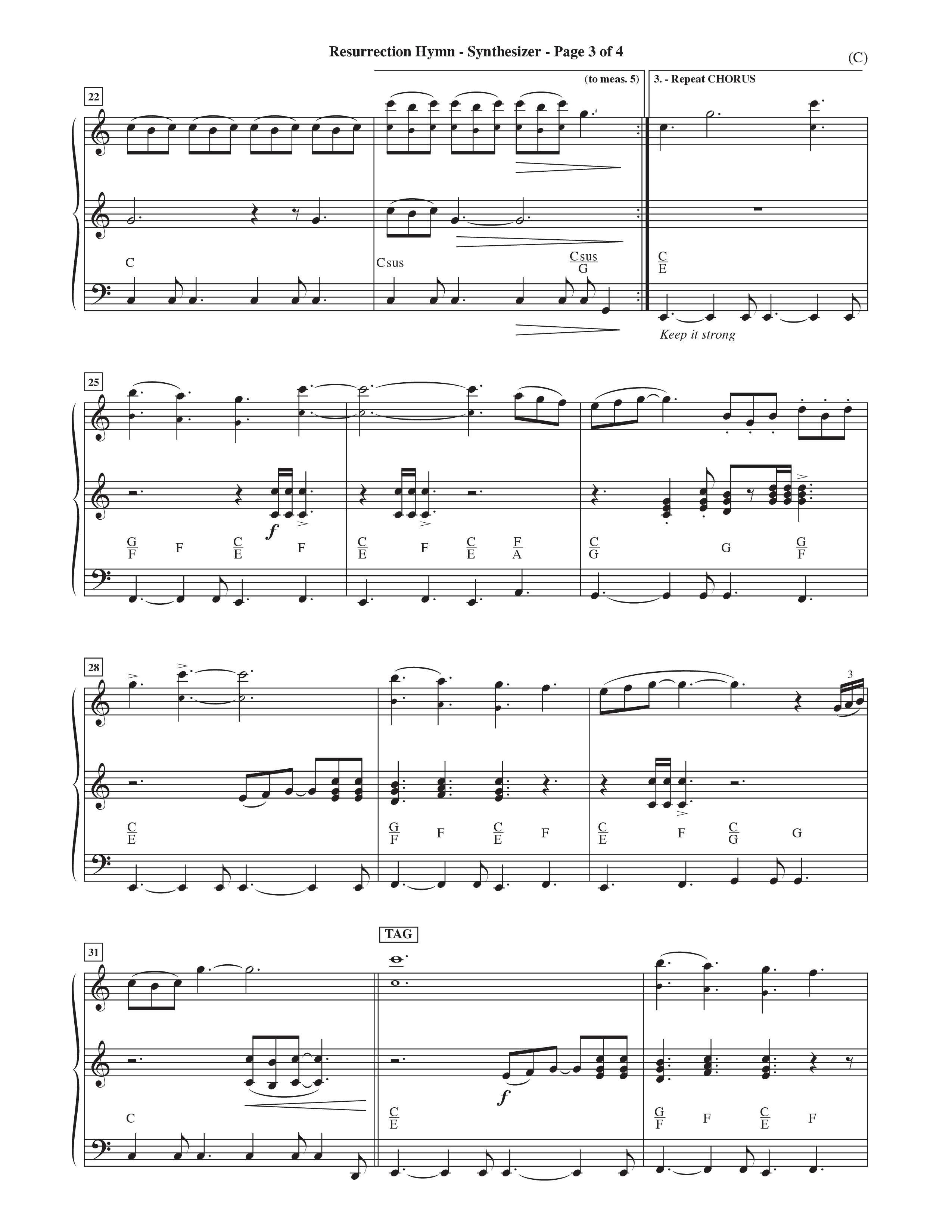 Resurrection Hymn (Choral Anthem SATB) Synth (Word Music Choral / Orch. David Shipps)