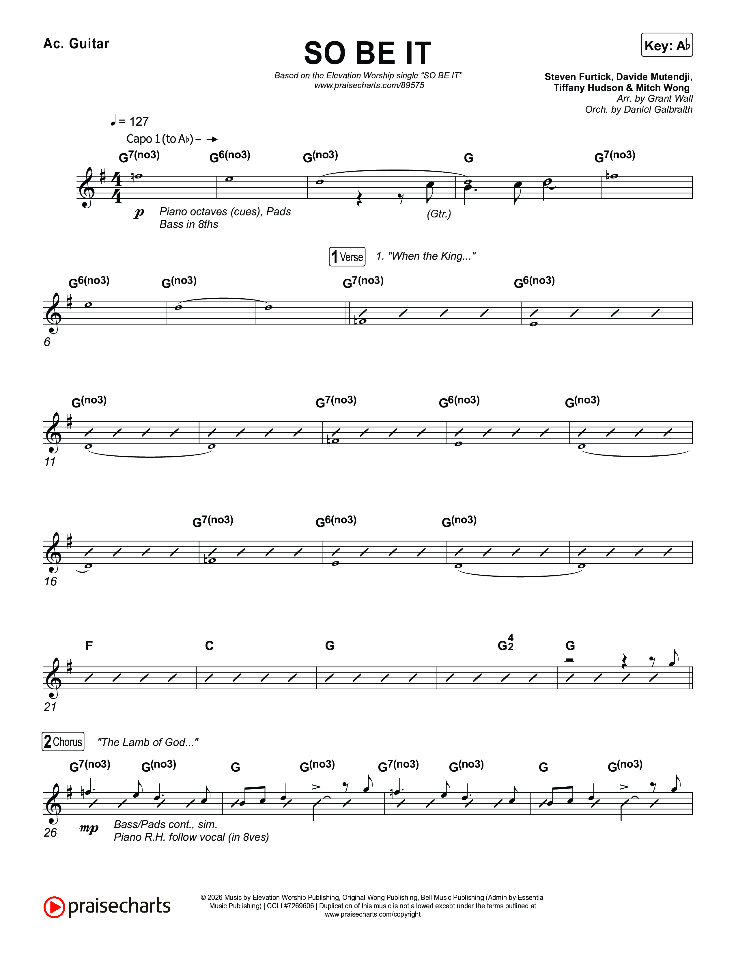 SO BE IT Acoustic Guitar (Elevation Worship / Tiffany Hudson / Chris Brown)