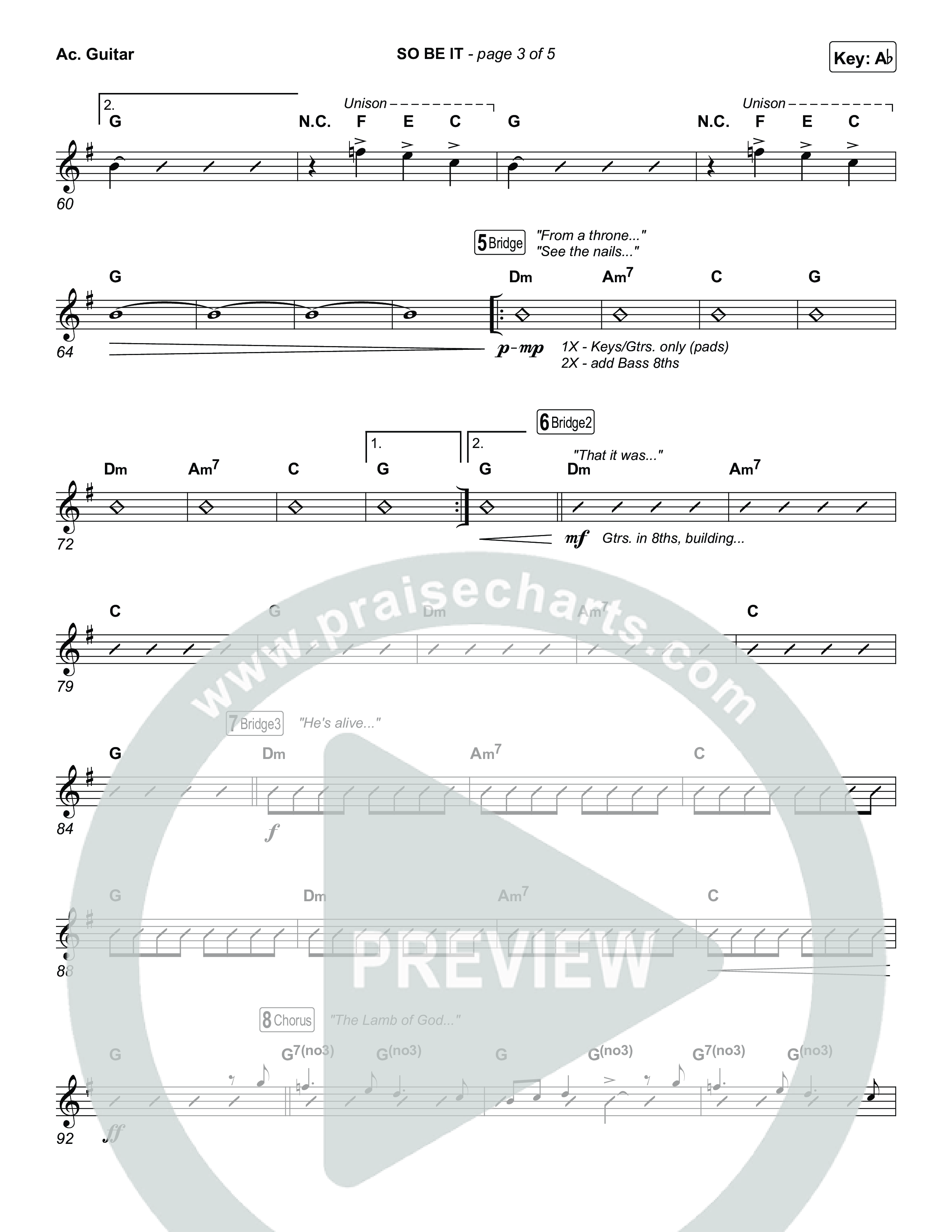 SO BE IT Acoustic Guitar (Elevation Worship / Tiffany Hudson / Chris Brown)