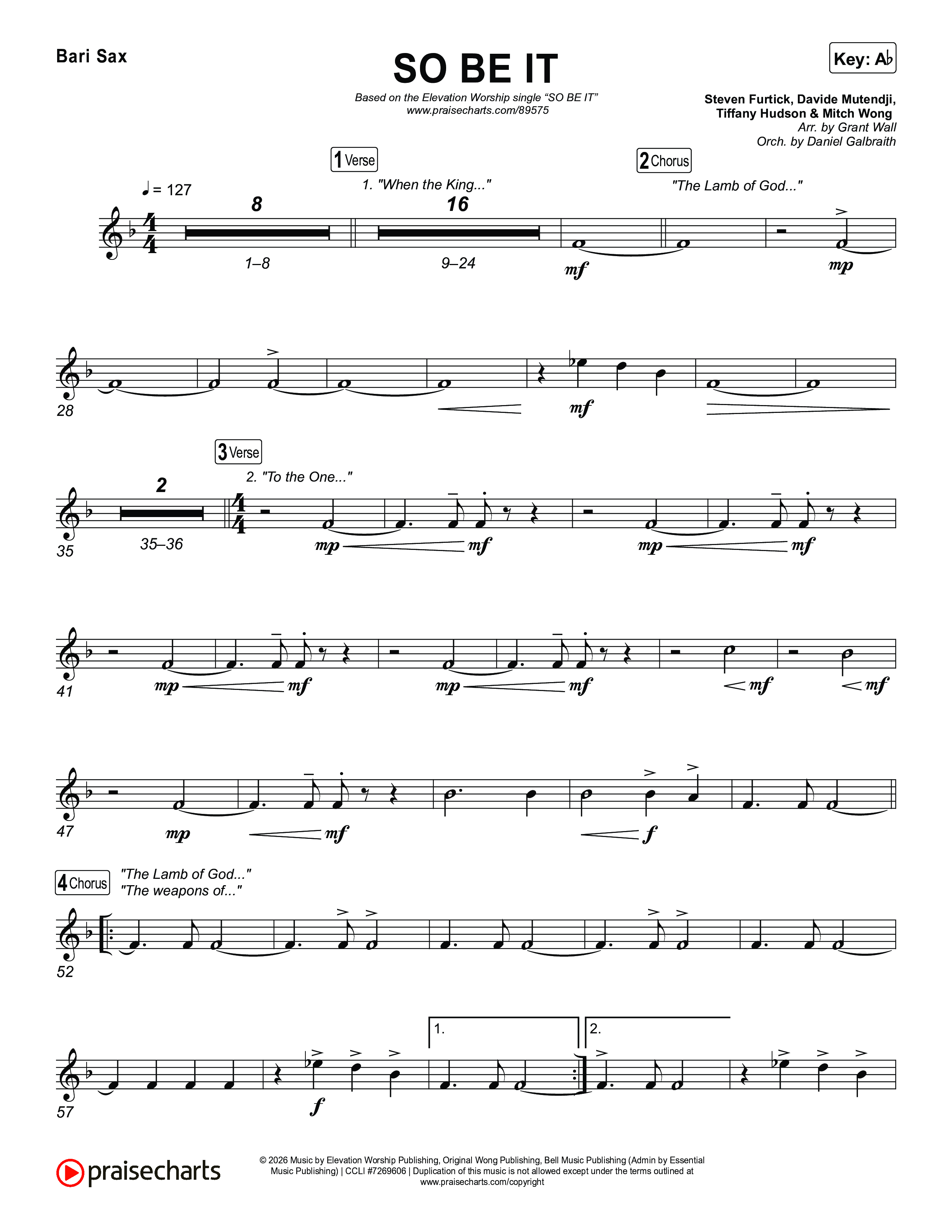 SO BE IT Bari Sax (Elevation Worship / Tiffany Hudson / Chris Brown)