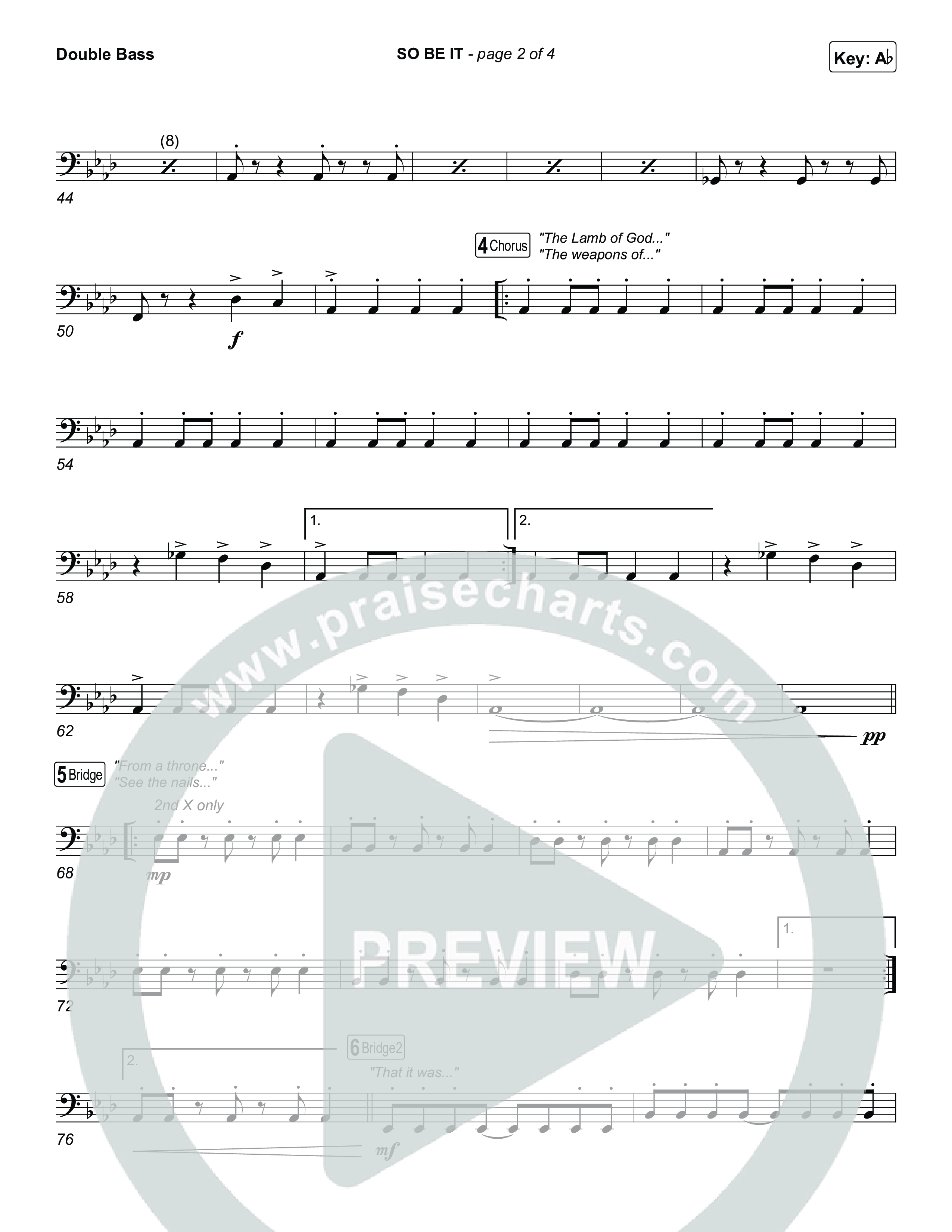 SO BE IT String Bass (Elevation Worship / Tiffany Hudson / Chris Brown)