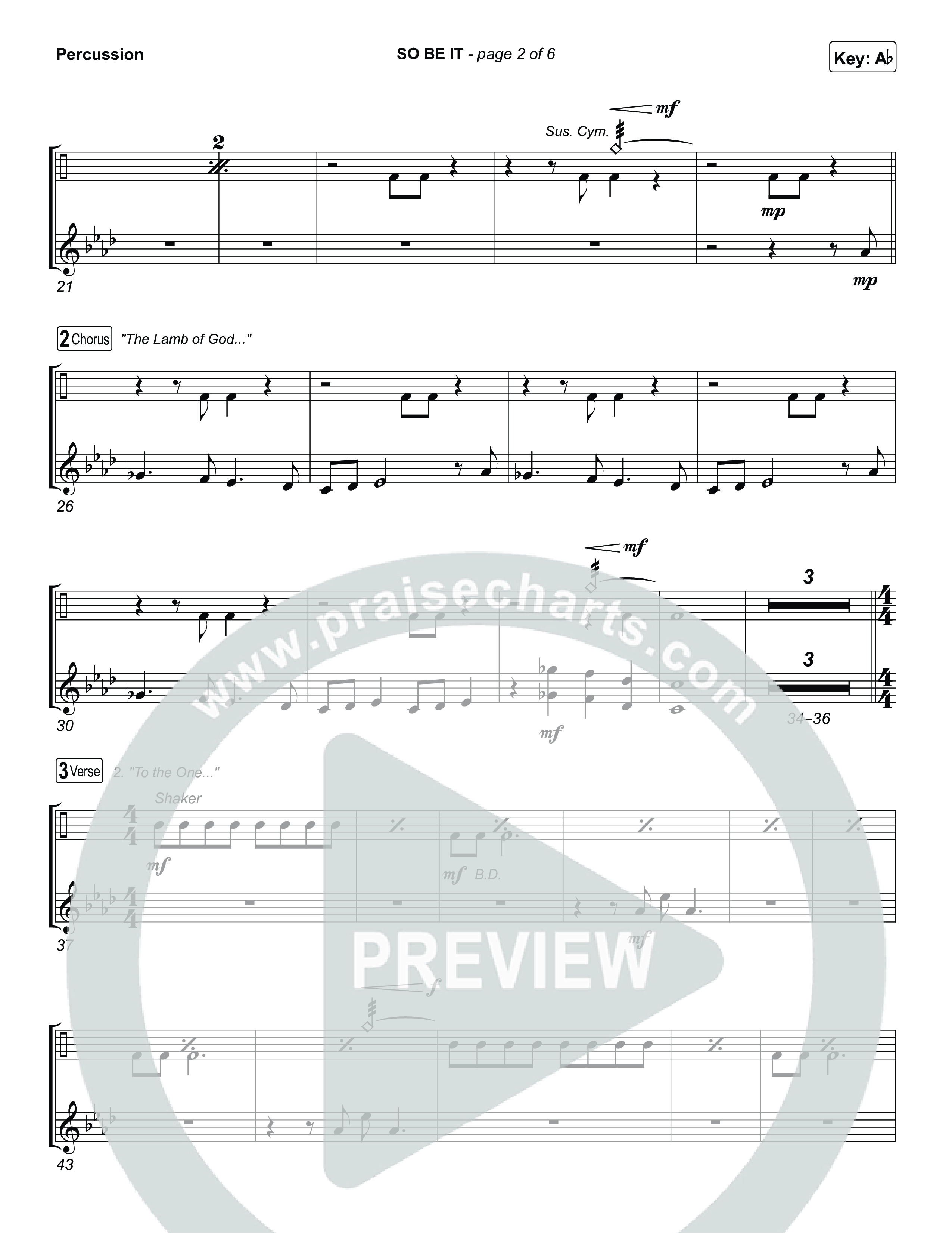 SO BE IT Percussion (Elevation Worship / Tiffany Hudson / Chris Brown)