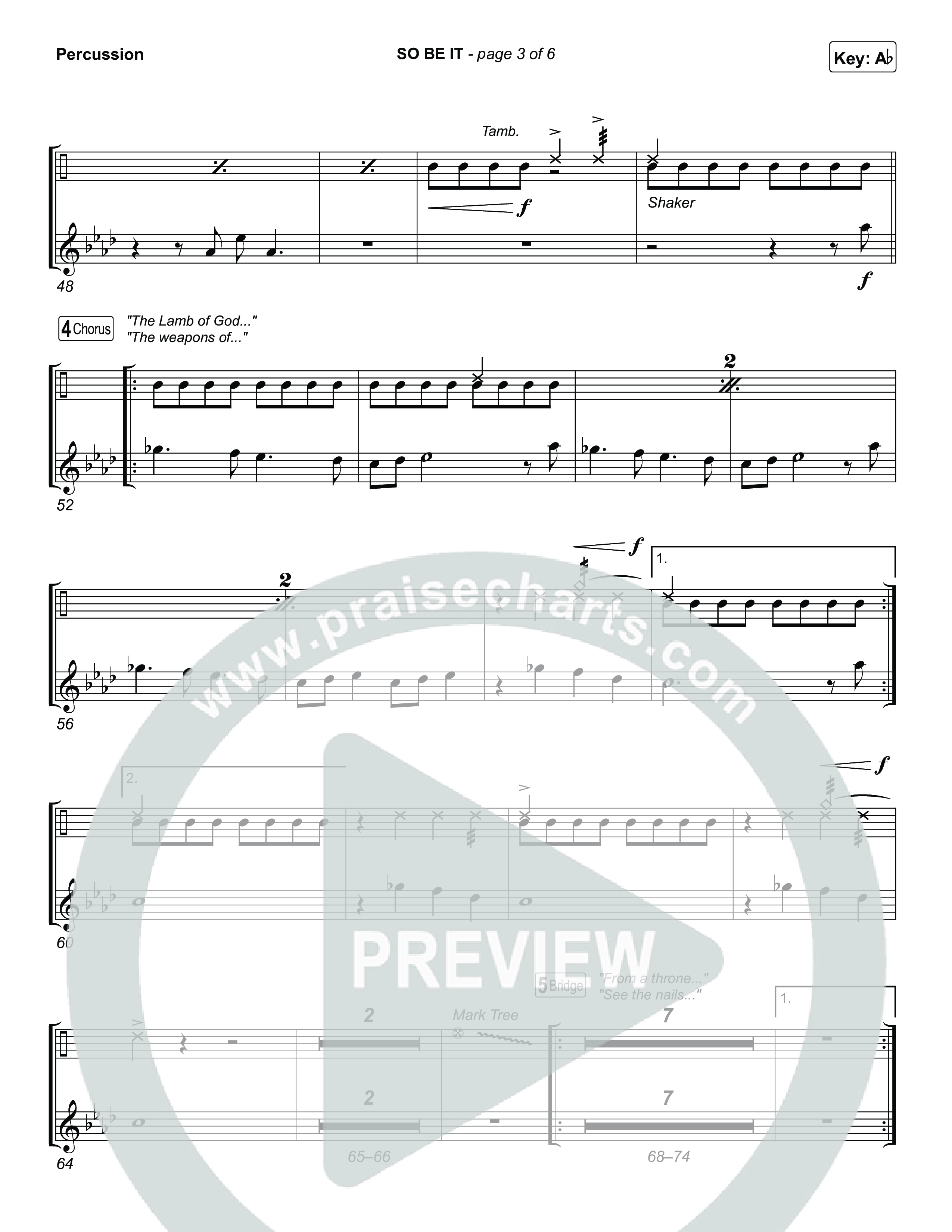 SO BE IT Percussion (Elevation Worship / Tiffany Hudson / Chris Brown)