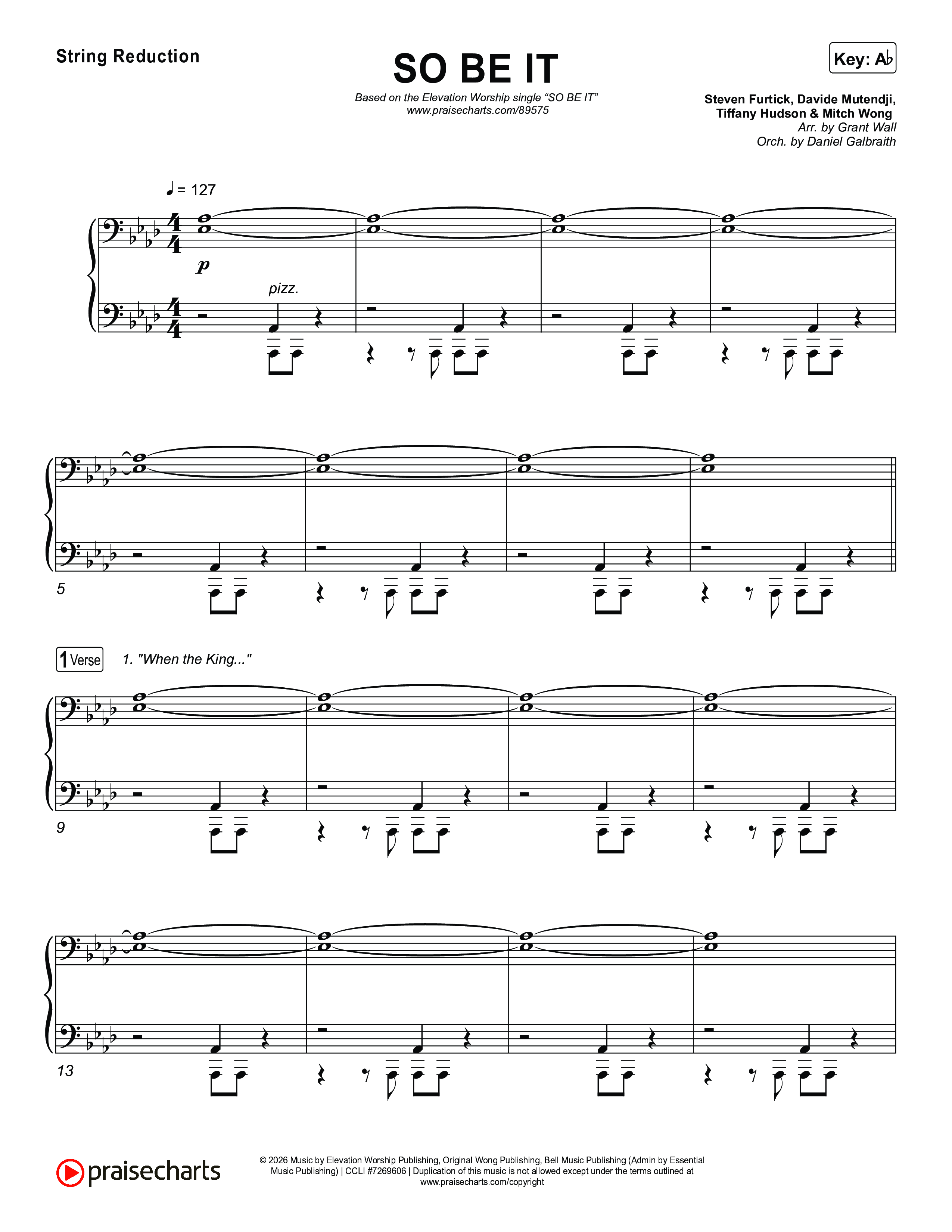 SO BE IT String Reduction (Elevation Worship / Tiffany Hudson / Chris Brown)