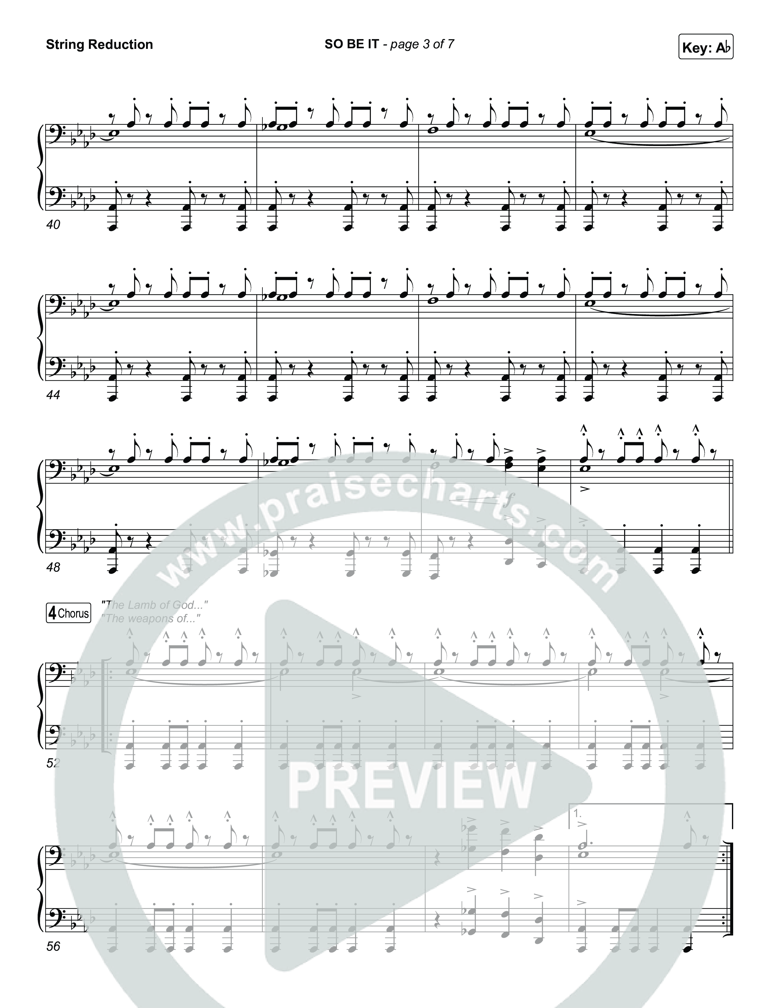 SO BE IT String Reduction (Elevation Worship / Tiffany Hudson / Chris Brown)