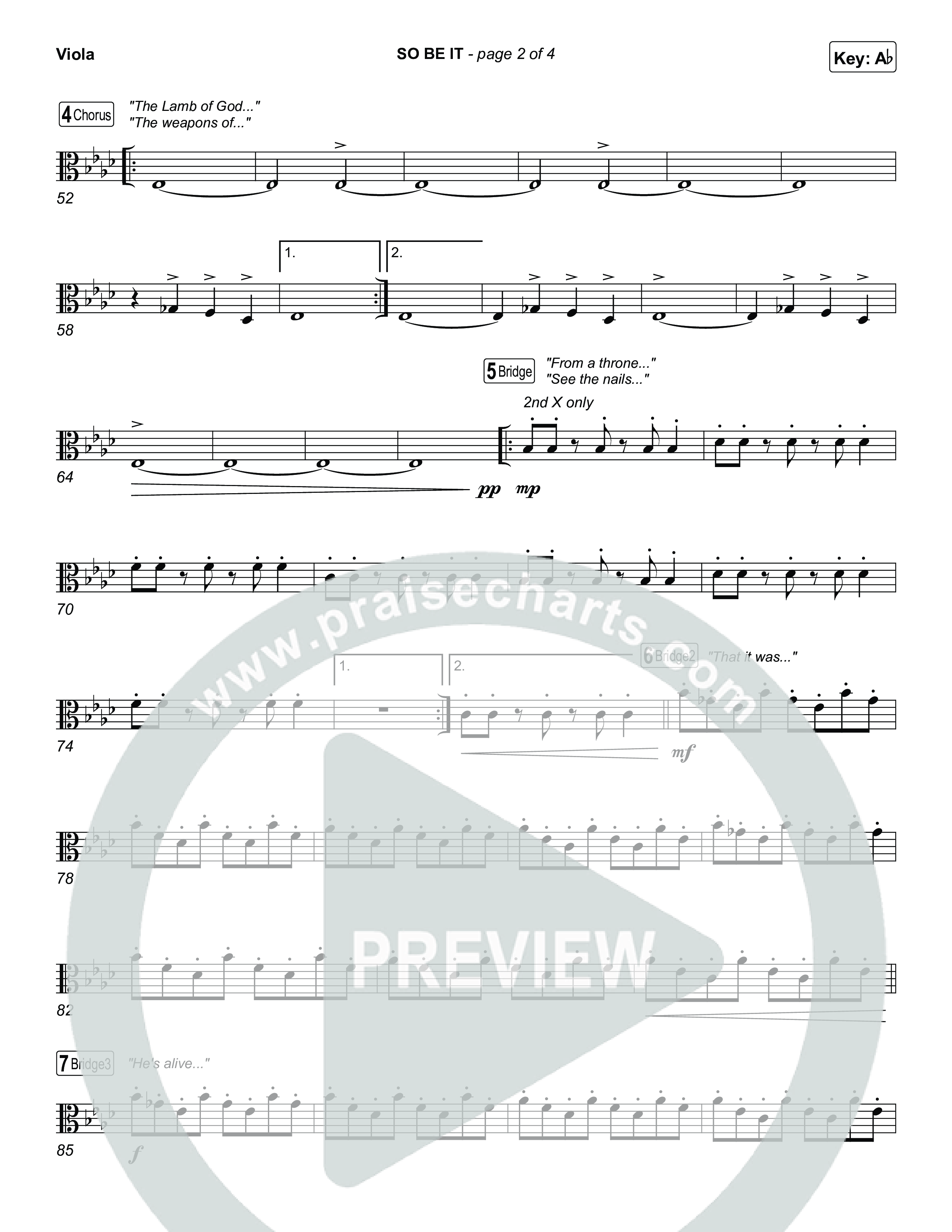 SO BE IT Viola (Elevation Worship / Tiffany Hudson / Chris Brown)