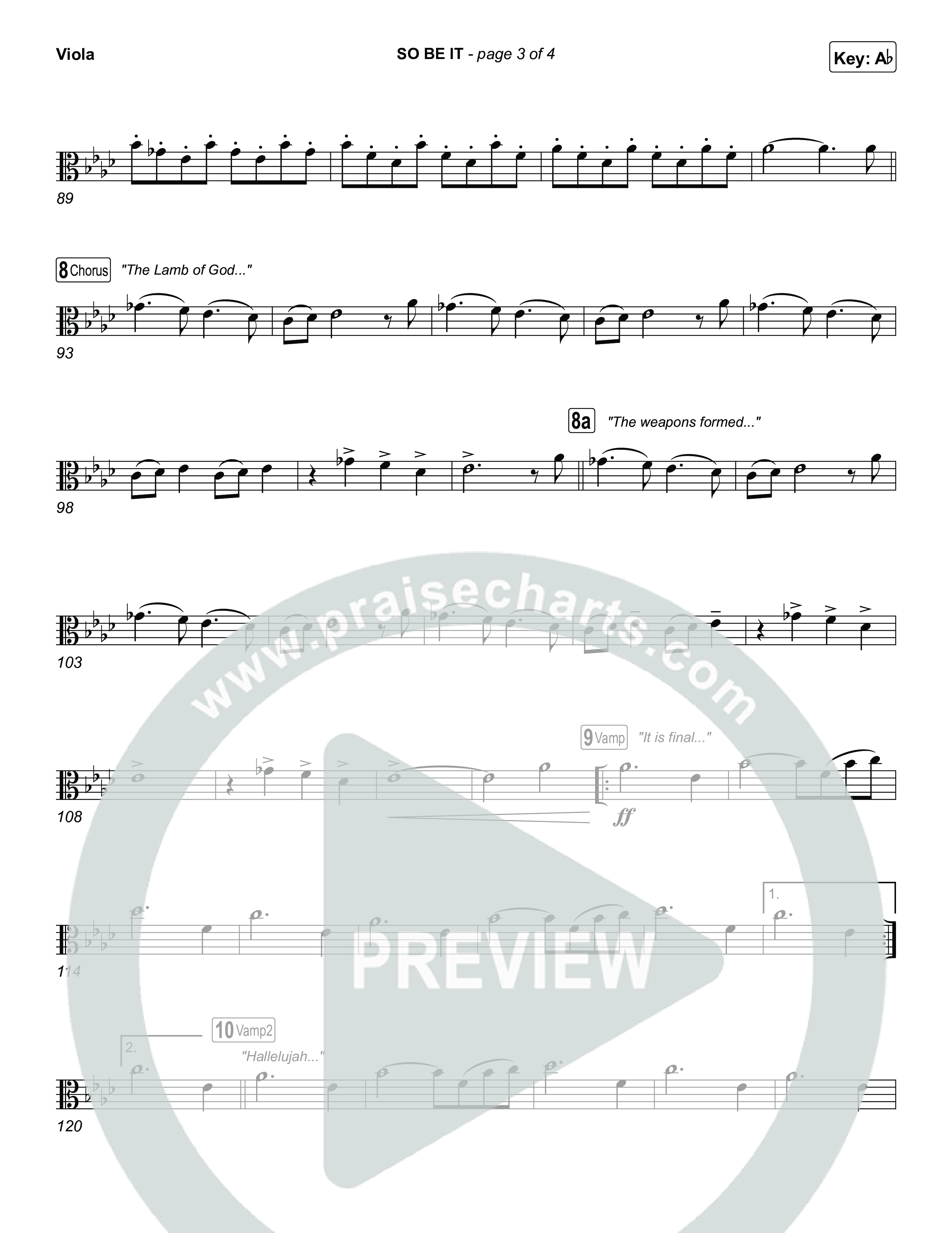 SO BE IT Viola (Elevation Worship / Tiffany Hudson / Chris Brown)