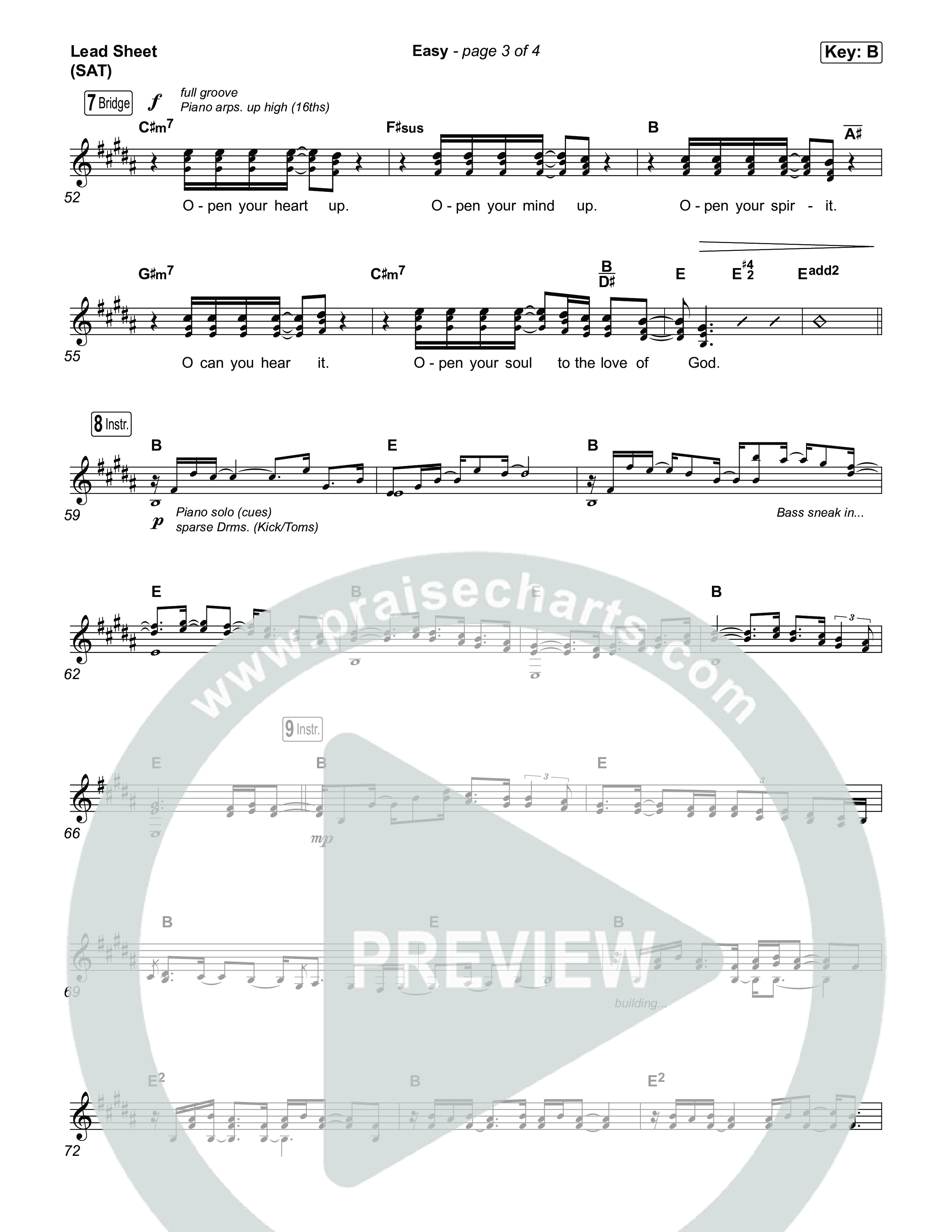 Easy Lead Sheet (SAT) (We The Kingdom)