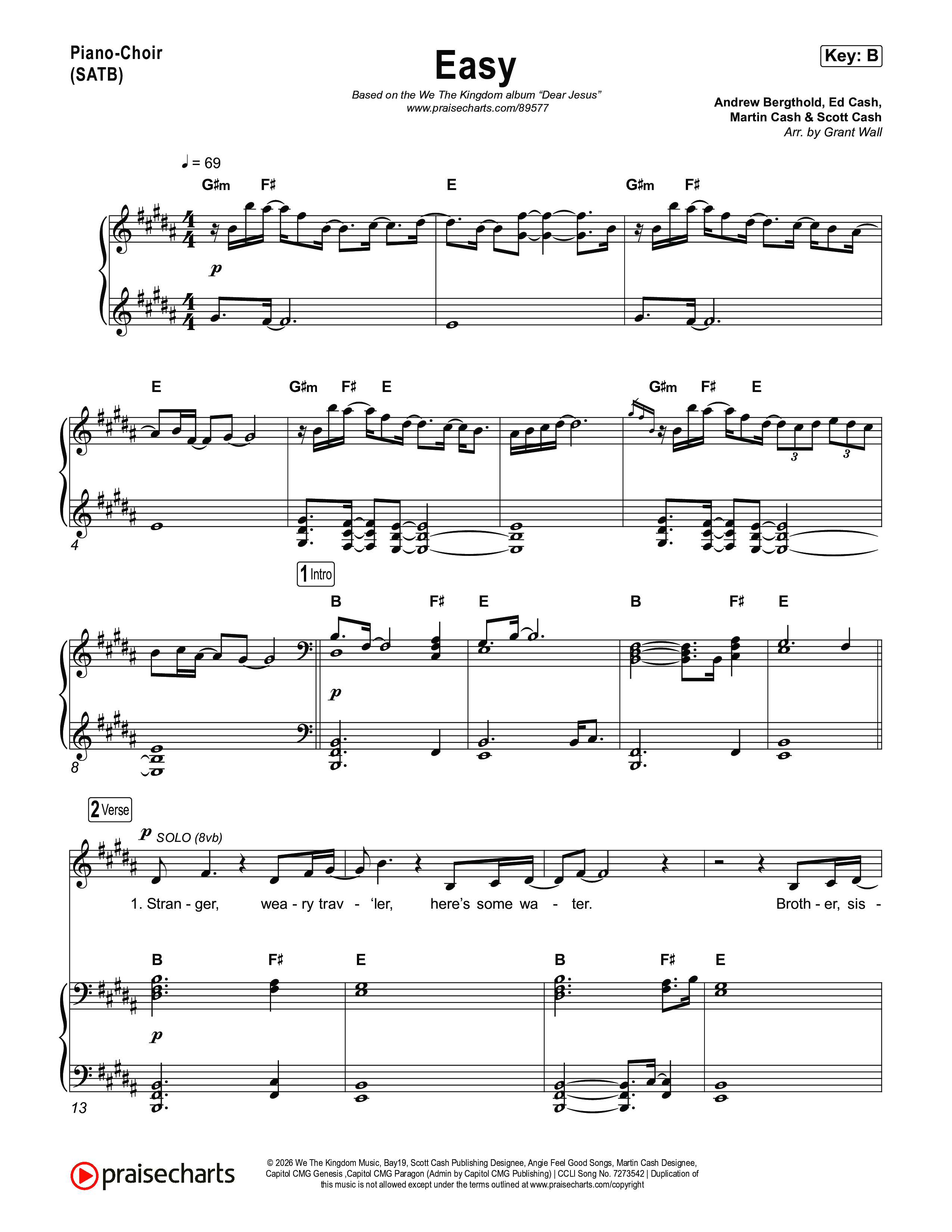 Easy Piano/Vocal Pack (We The Kingdom)