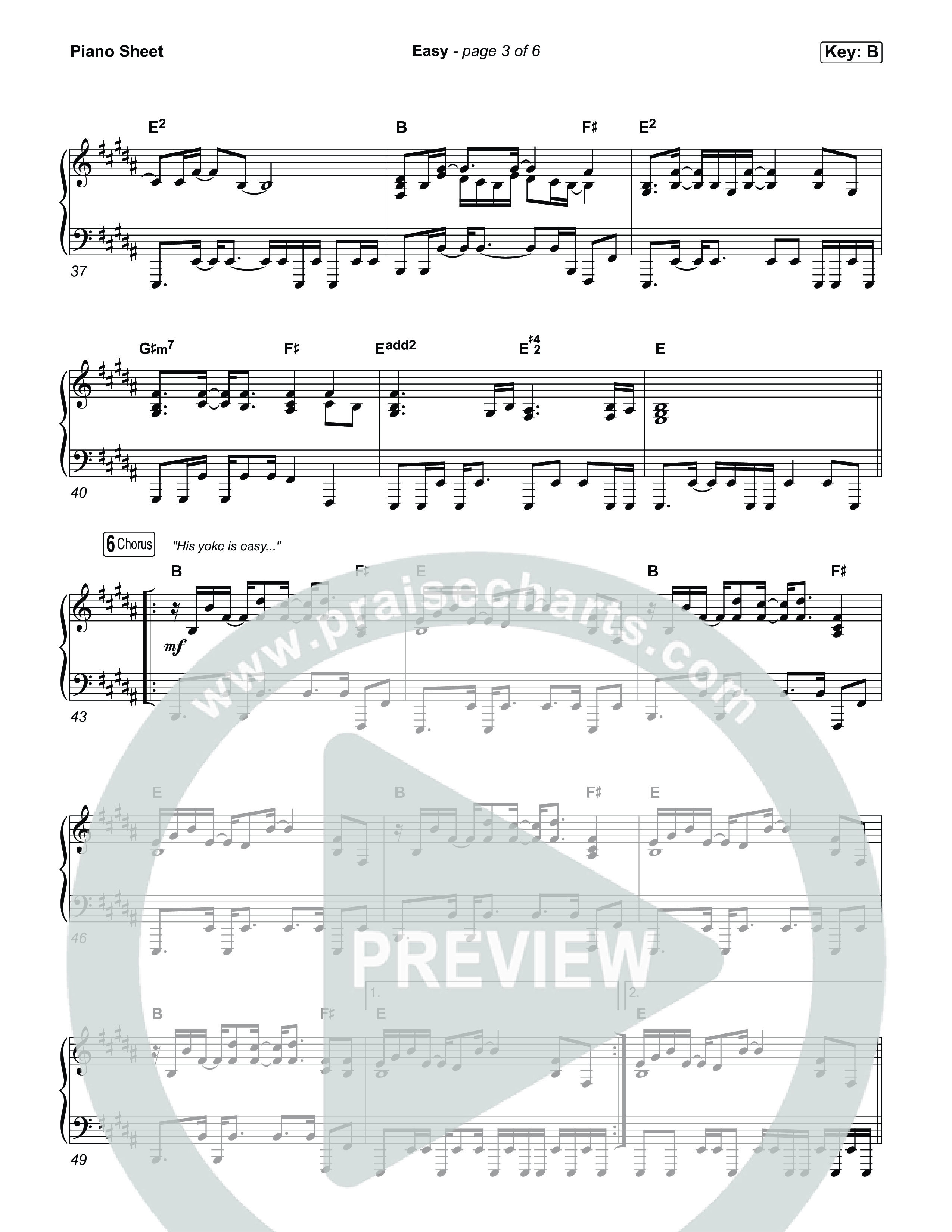 Easy Piano Sheet (We The Kingdom)