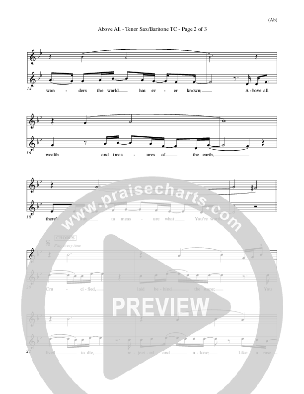 Above All Tenor Sax 1 (Paul Baloche)