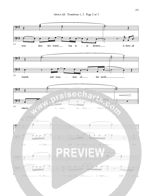 Above All Trombone 1/2 (Paul Baloche)