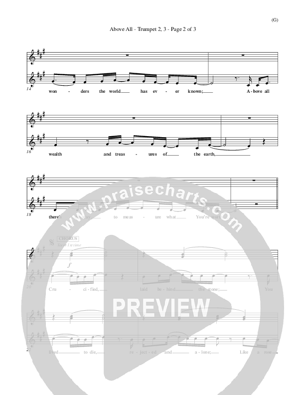 Above All Trumpet 2/3 (Paul Baloche)