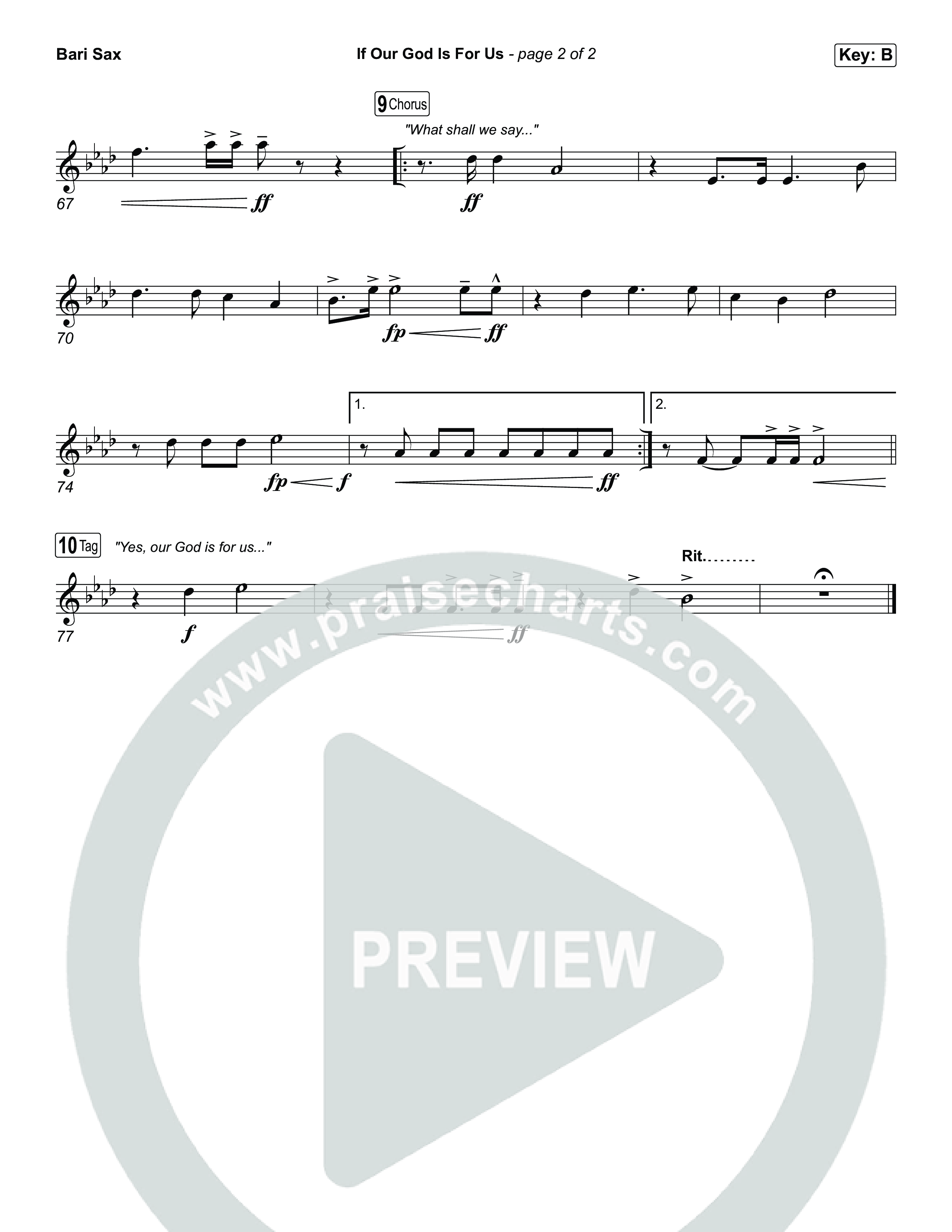 If Our God Is For Us Bari Sax (Jordan Kauflin)