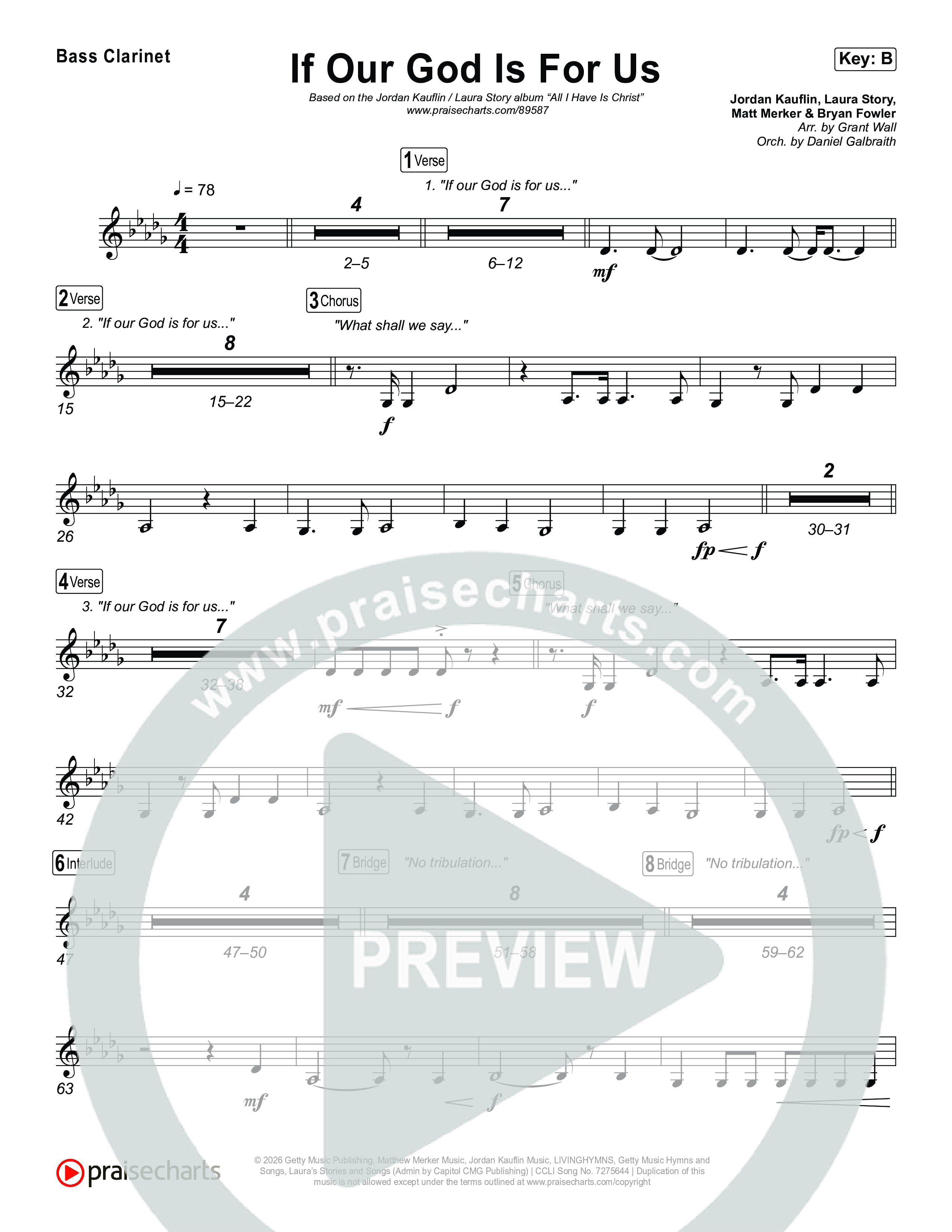If Our God Is For Us Clarinet 1,2 (Jordan Kauflin)