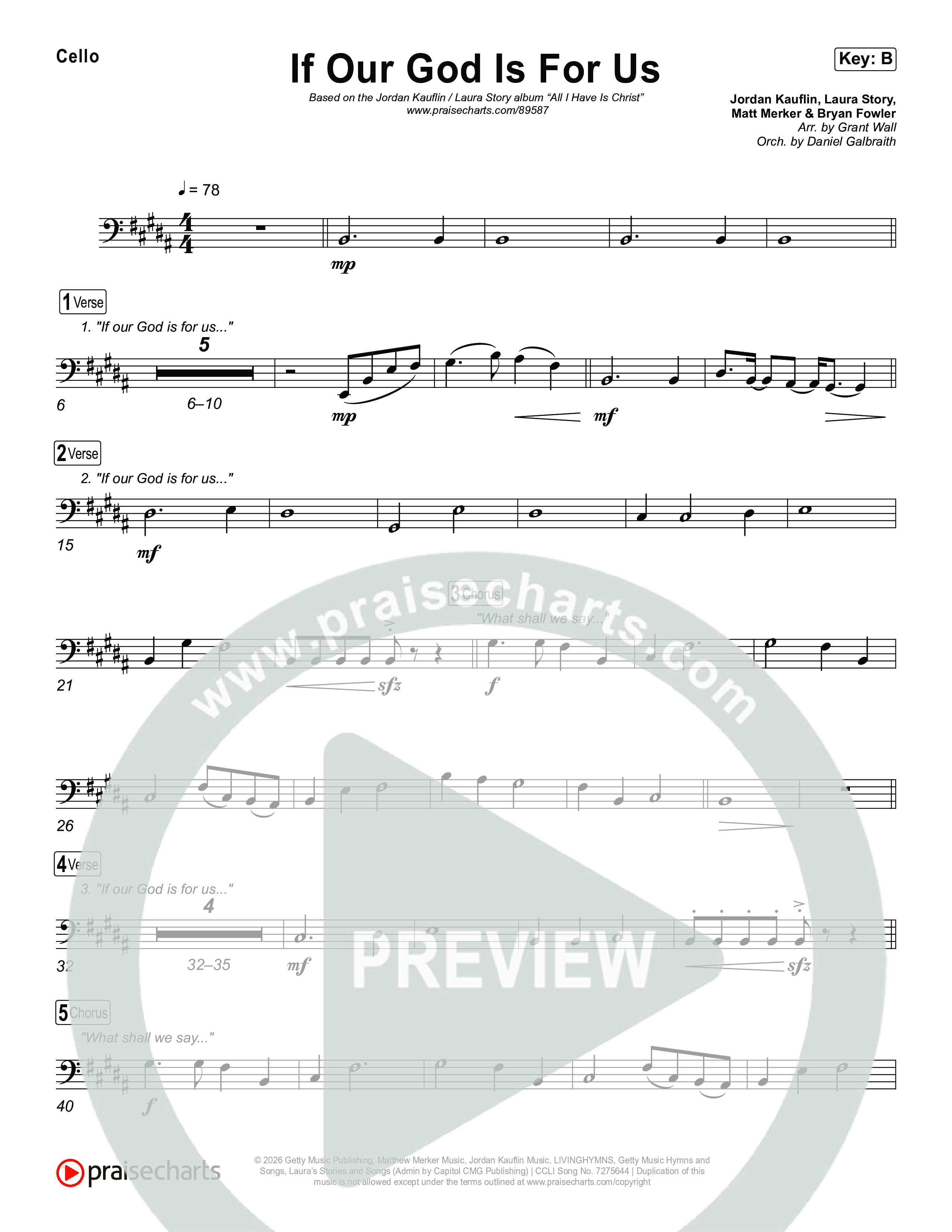If Our God Is For Us Cello (Jordan Kauflin)