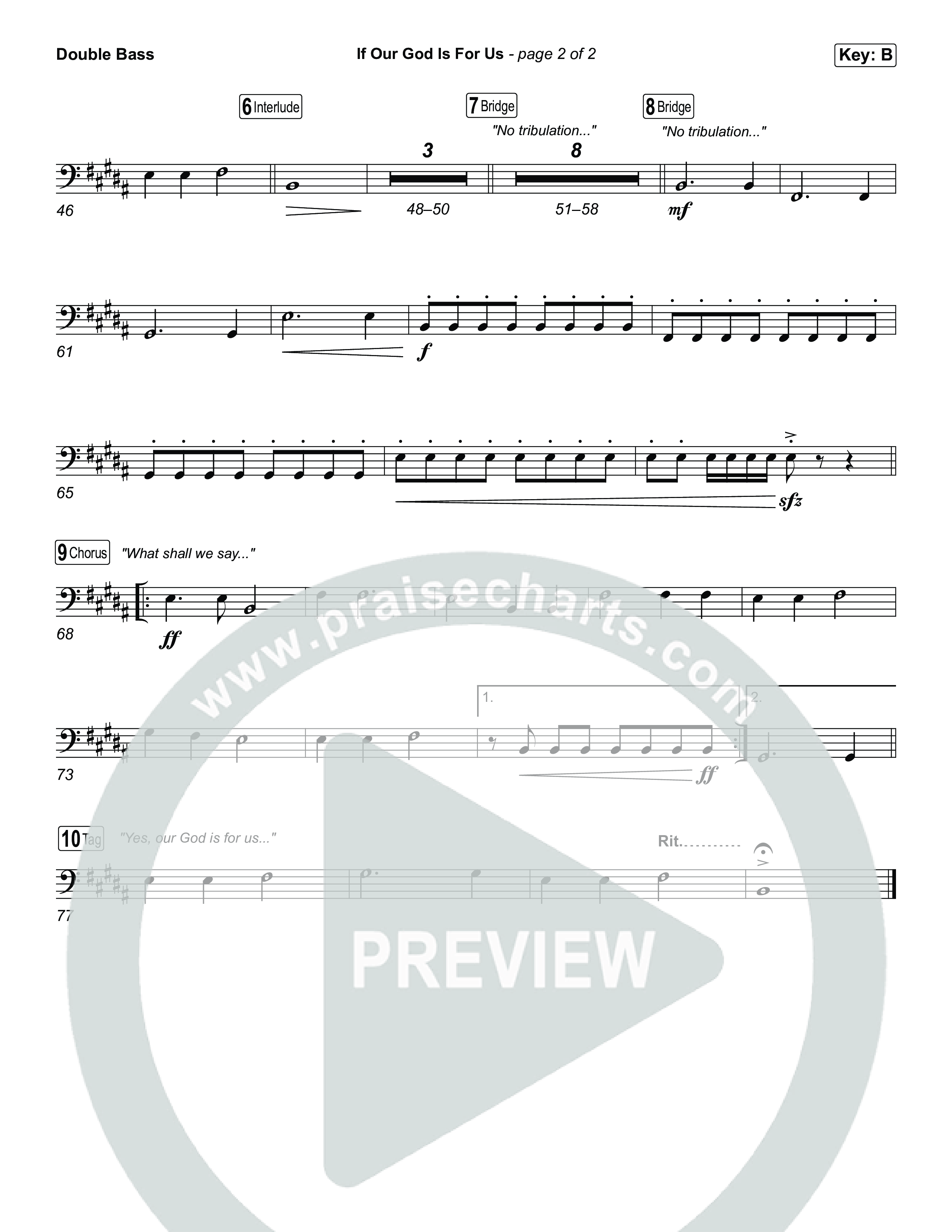 If Our God Is For Us String Bass (Jordan Kauflin)