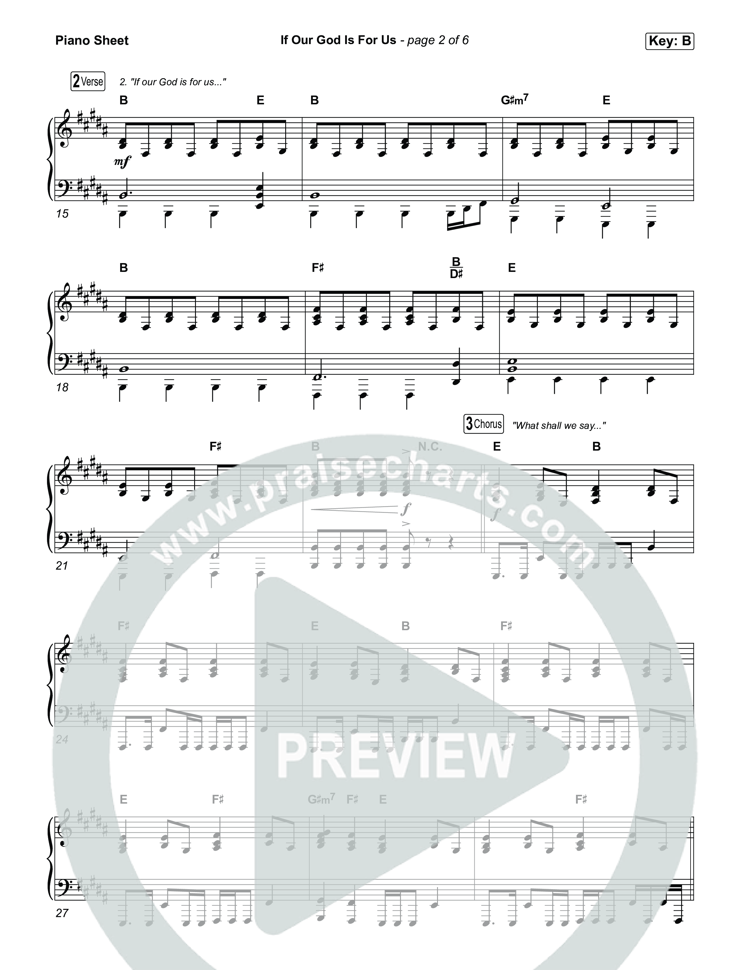 If Our God Is For Us Piano Sheet (Jordan Kauflin)