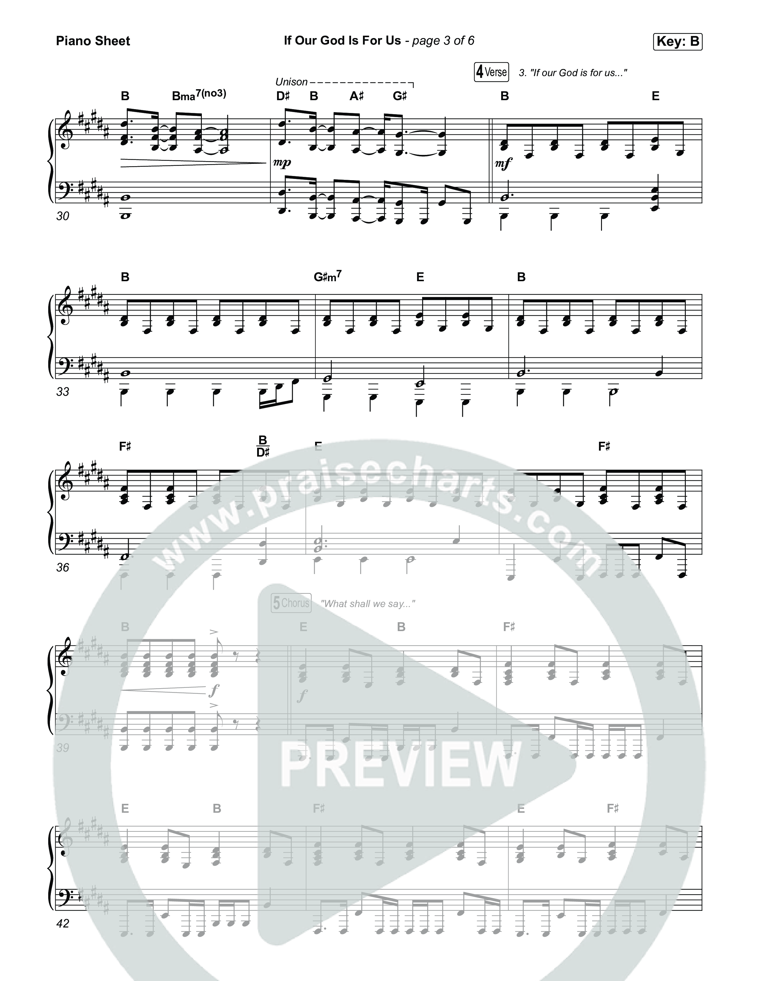 If Our God Is For Us Piano Sheet (Jordan Kauflin)