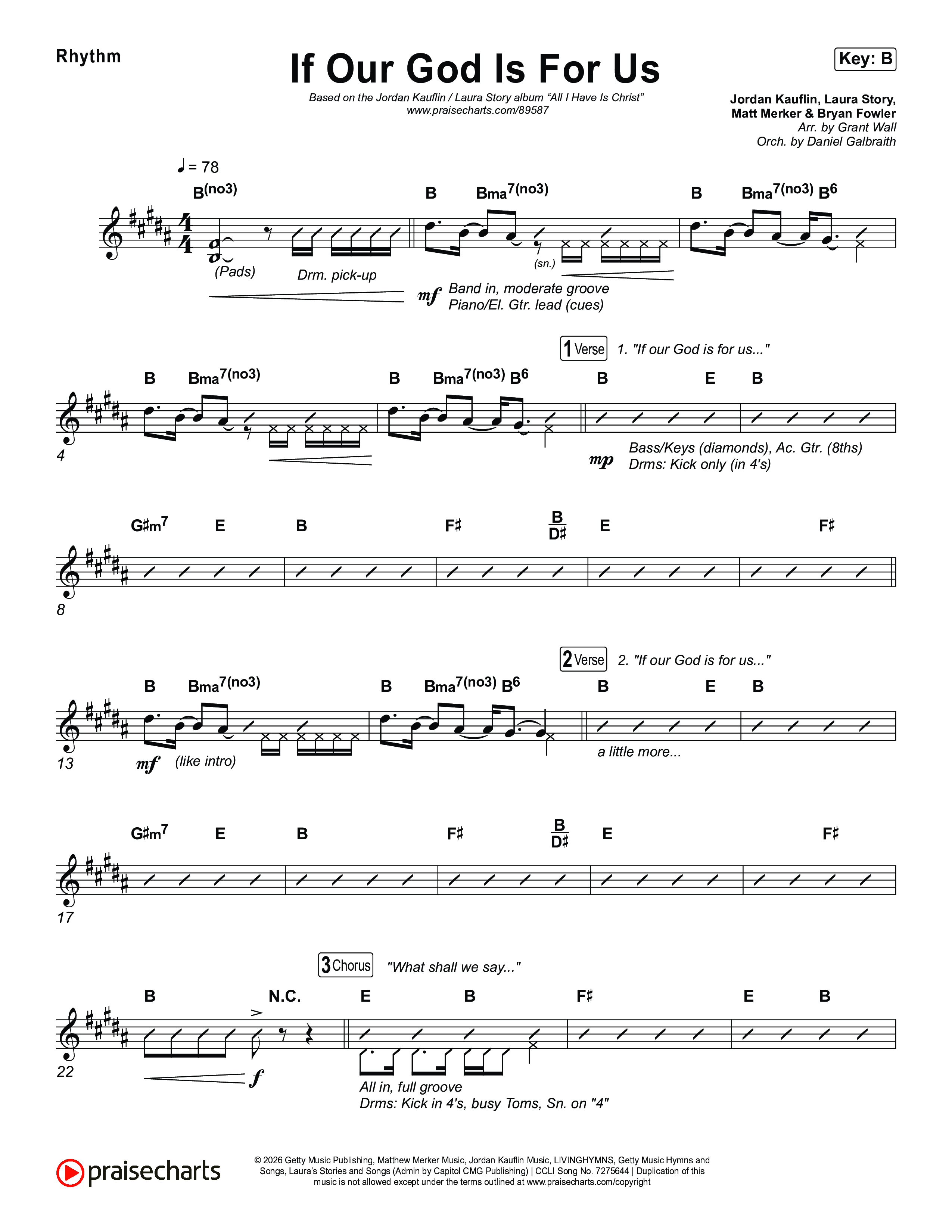 If Our God Is For Us Rhythm Pack (Jordan Kauflin)