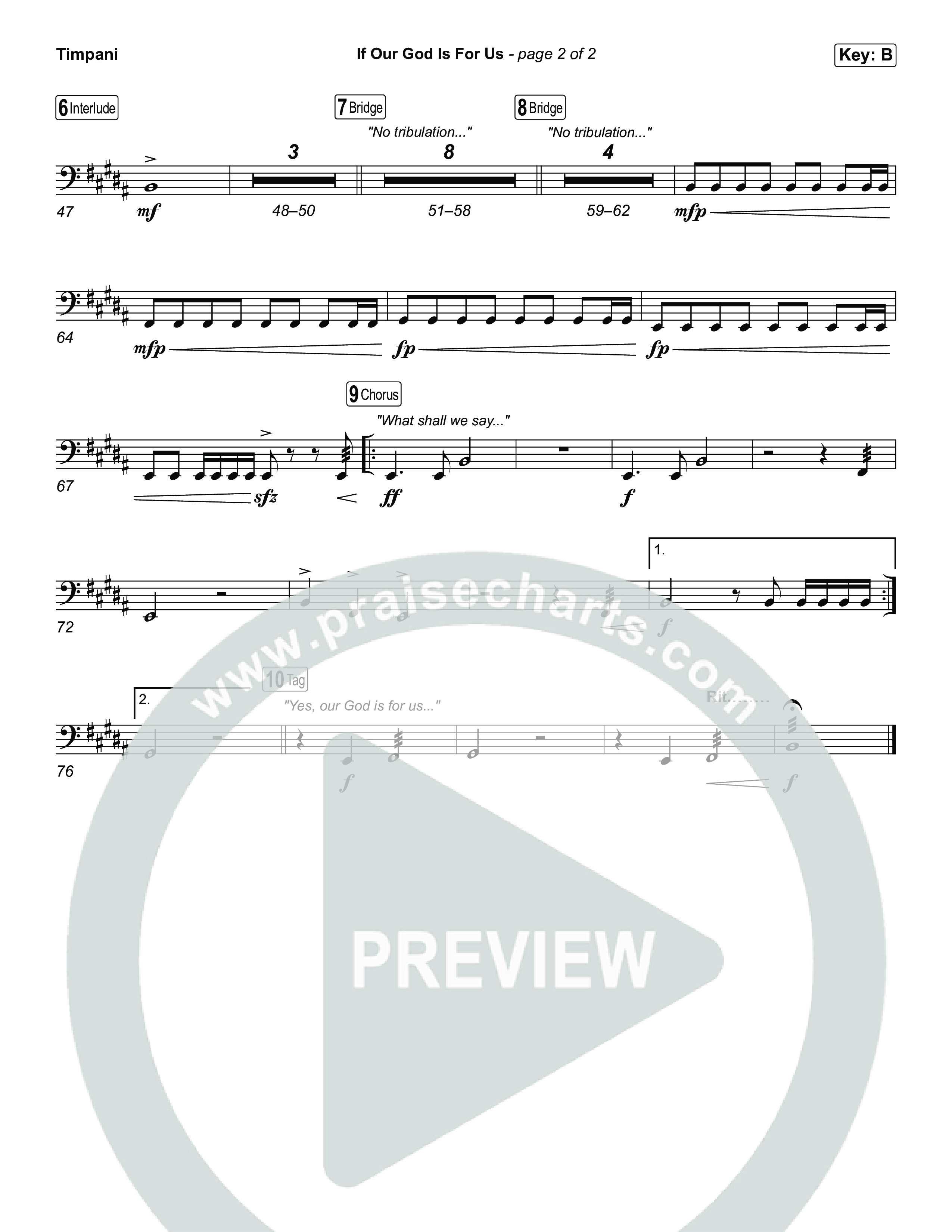 If Our God Is For Us Timpani (Jordan Kauflin)