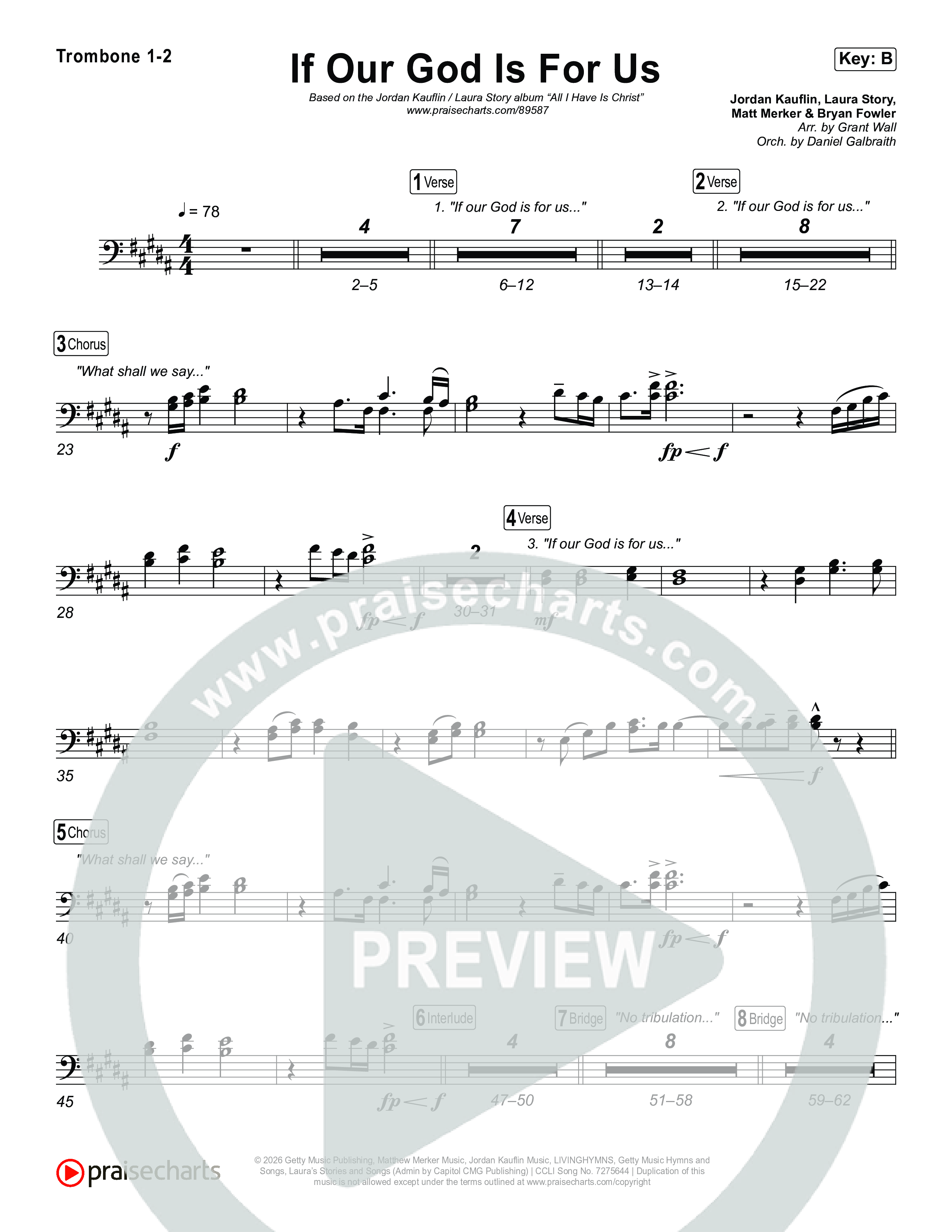 If Our God Is For Us Trombone 1/2 (Jordan Kauflin)