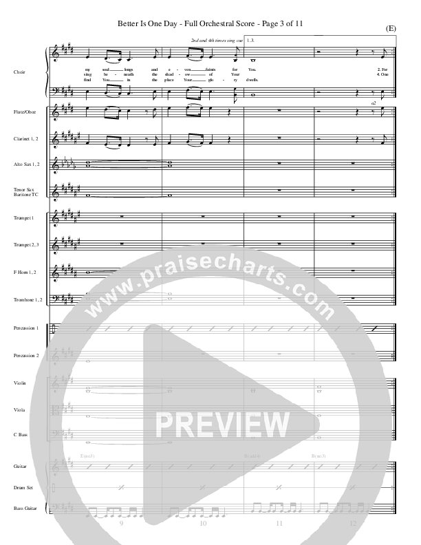 Better Is One Day (Re-Recorded) Conductor's Score (Matt Redman)