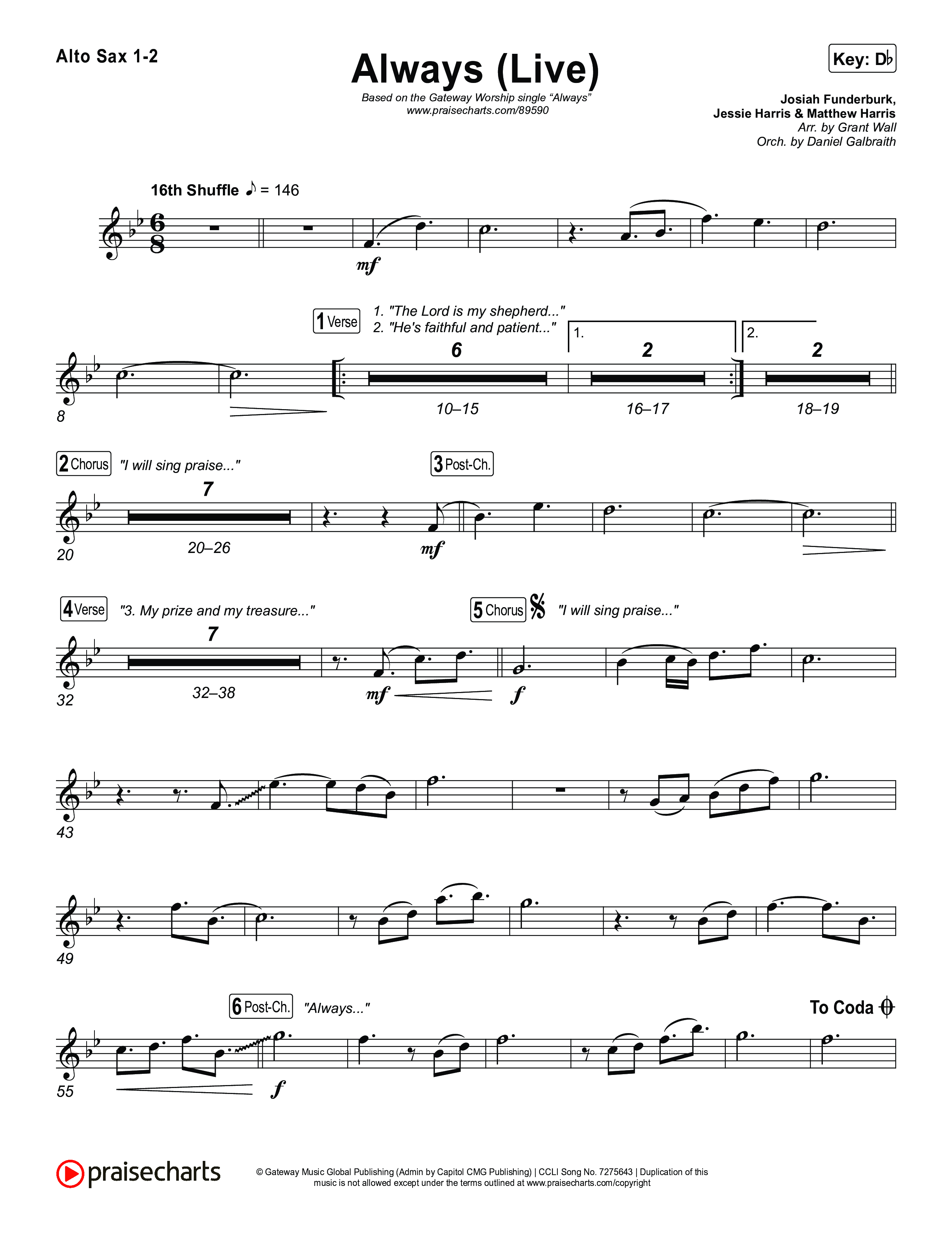 Always (Live) Sax Pack (Gateway Worship)