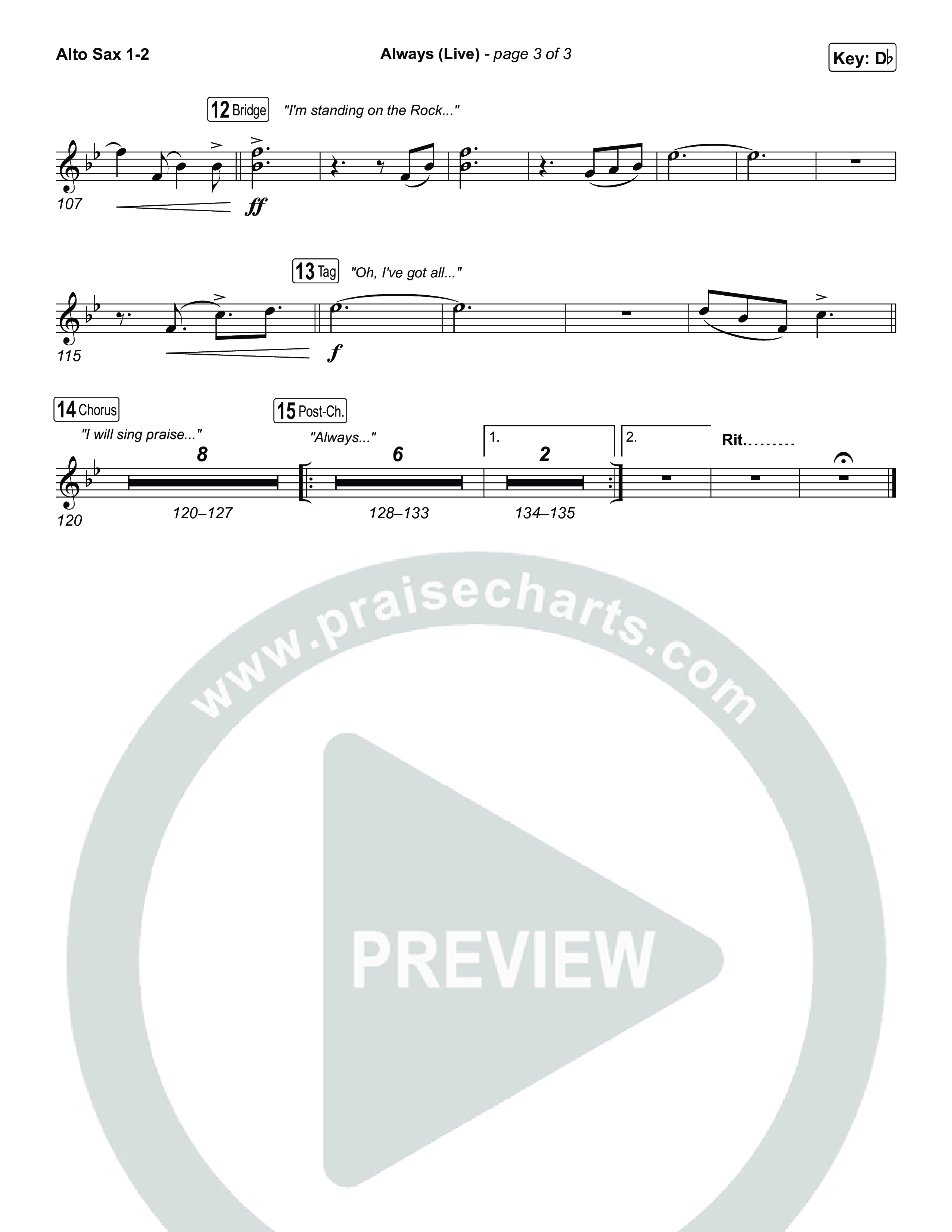 Always (Live) Sax Pack (Gateway Worship)