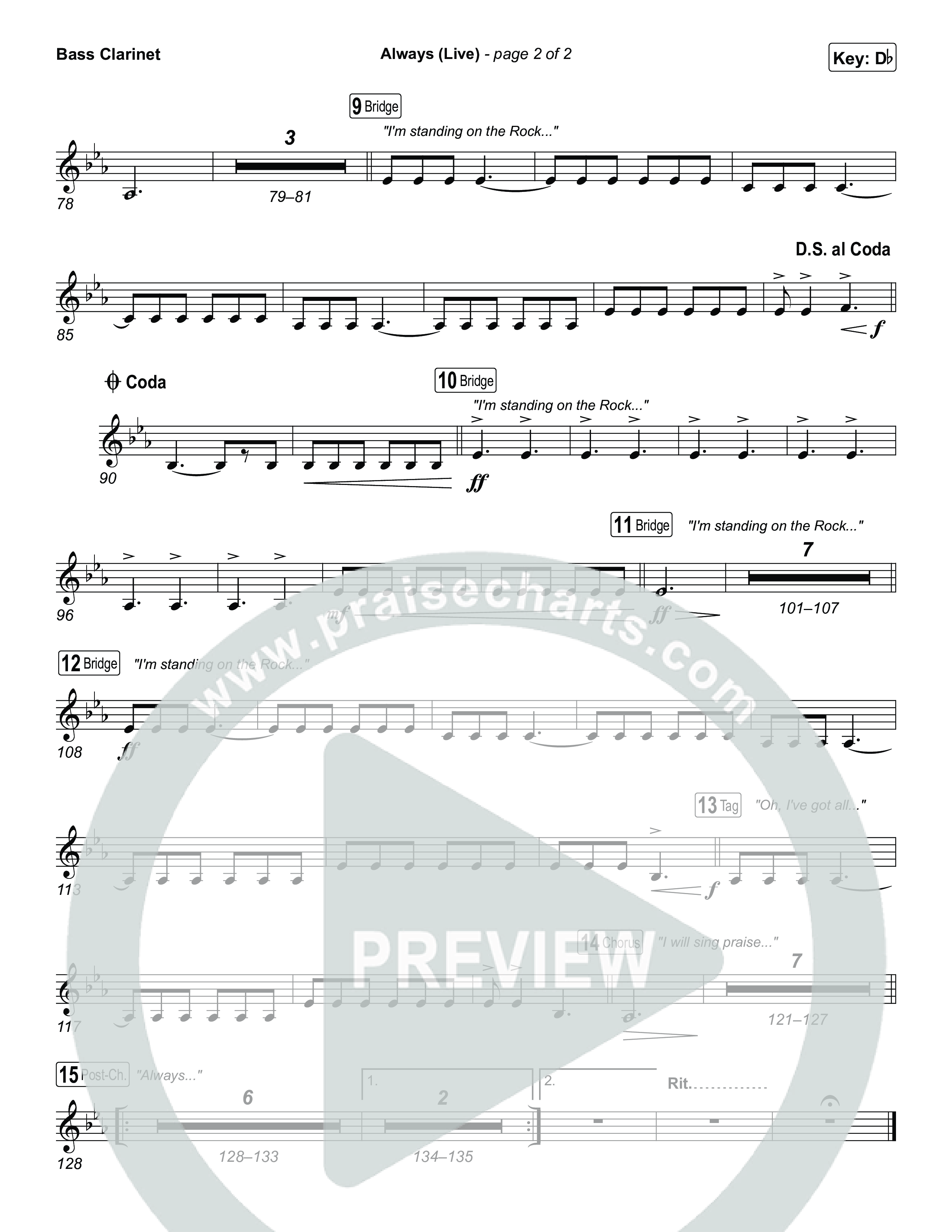 Always (Live) Bass Clarinet (Gateway Worship)