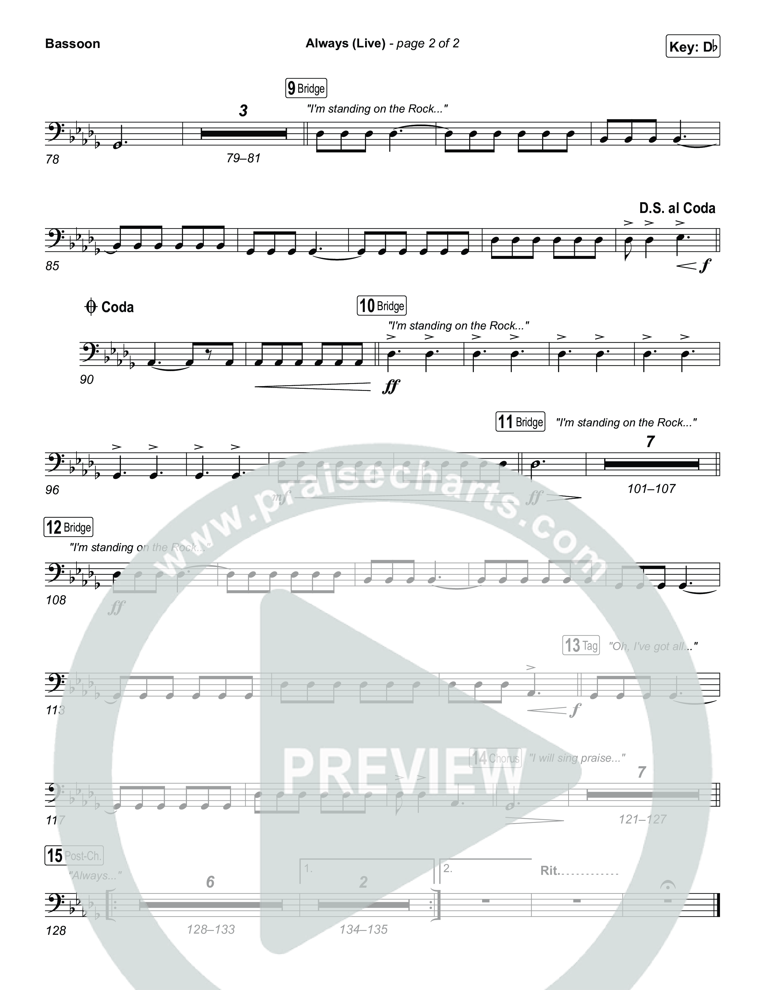 Always (Live) Bassoon (Gateway Worship)