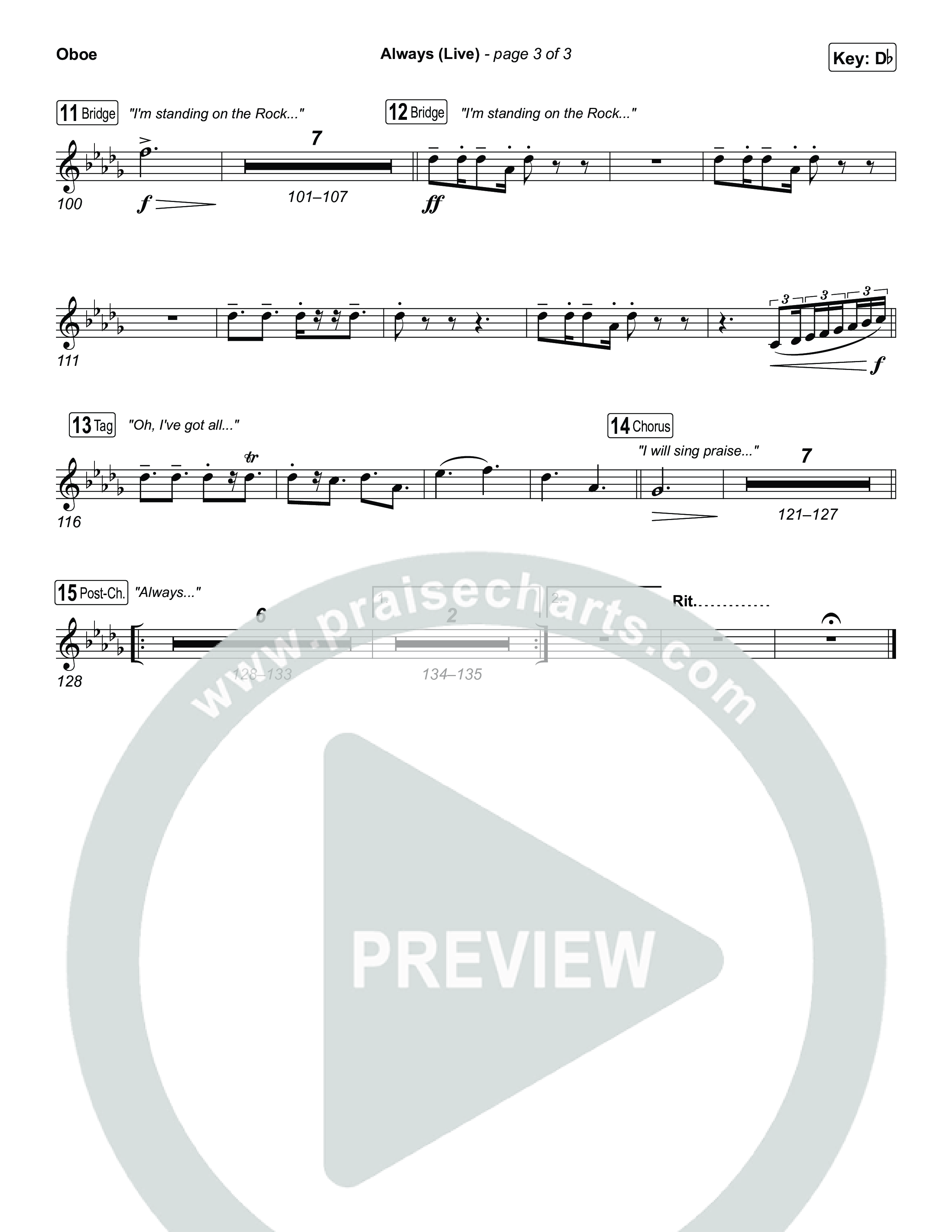 Always (Live) Oboe (Gateway Worship)