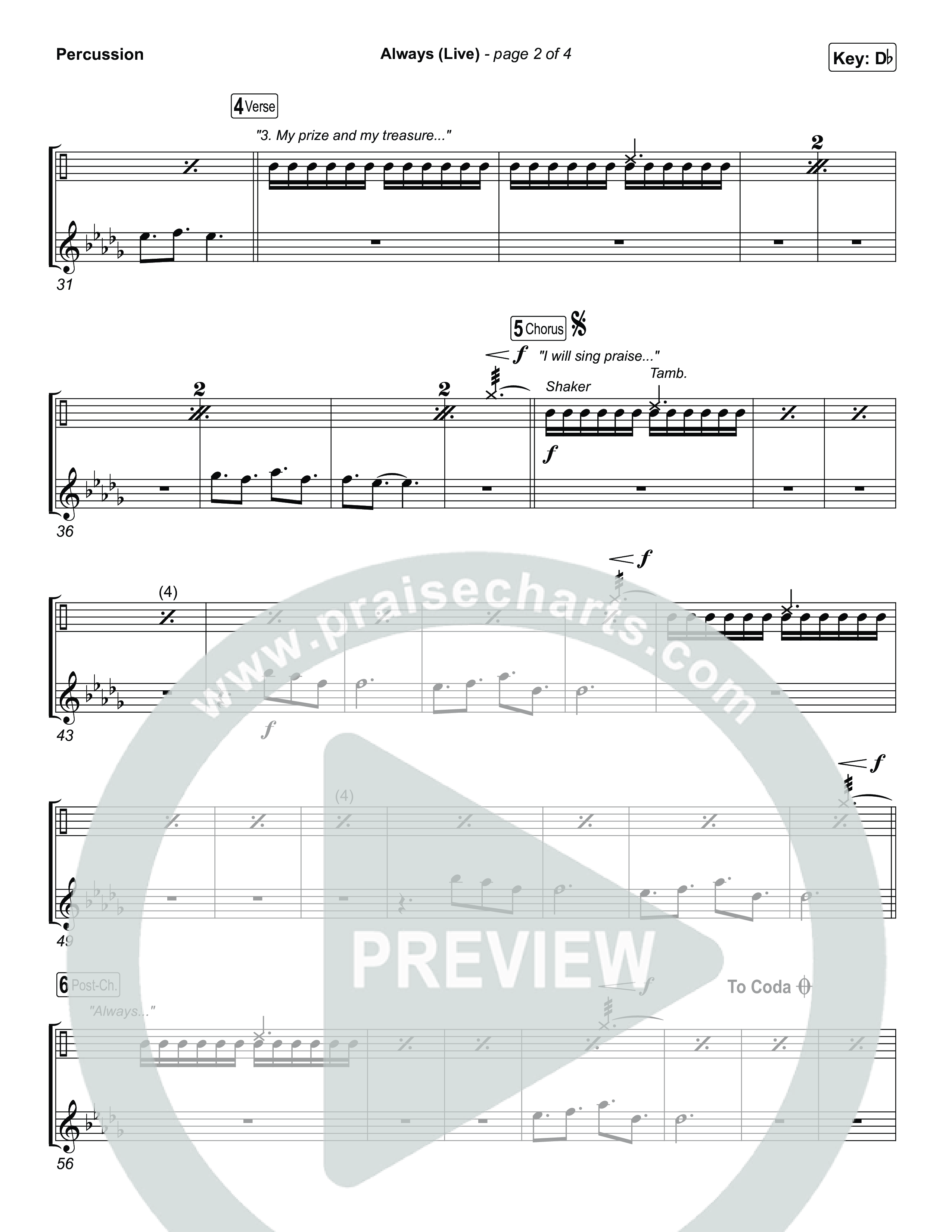 Always (Live) Percussion (Gateway Worship)