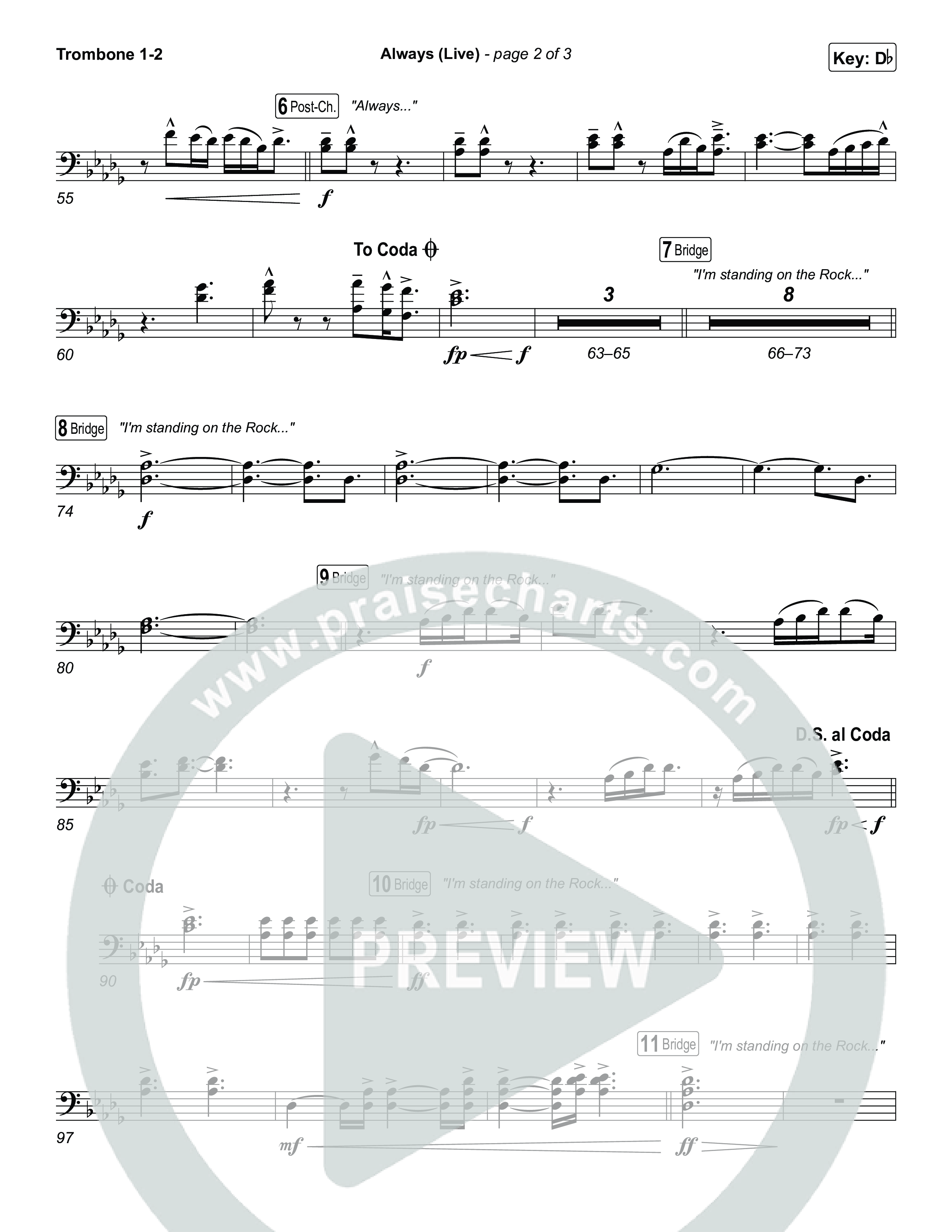 Always (Live) Trombone 1,2 (Gateway Worship)