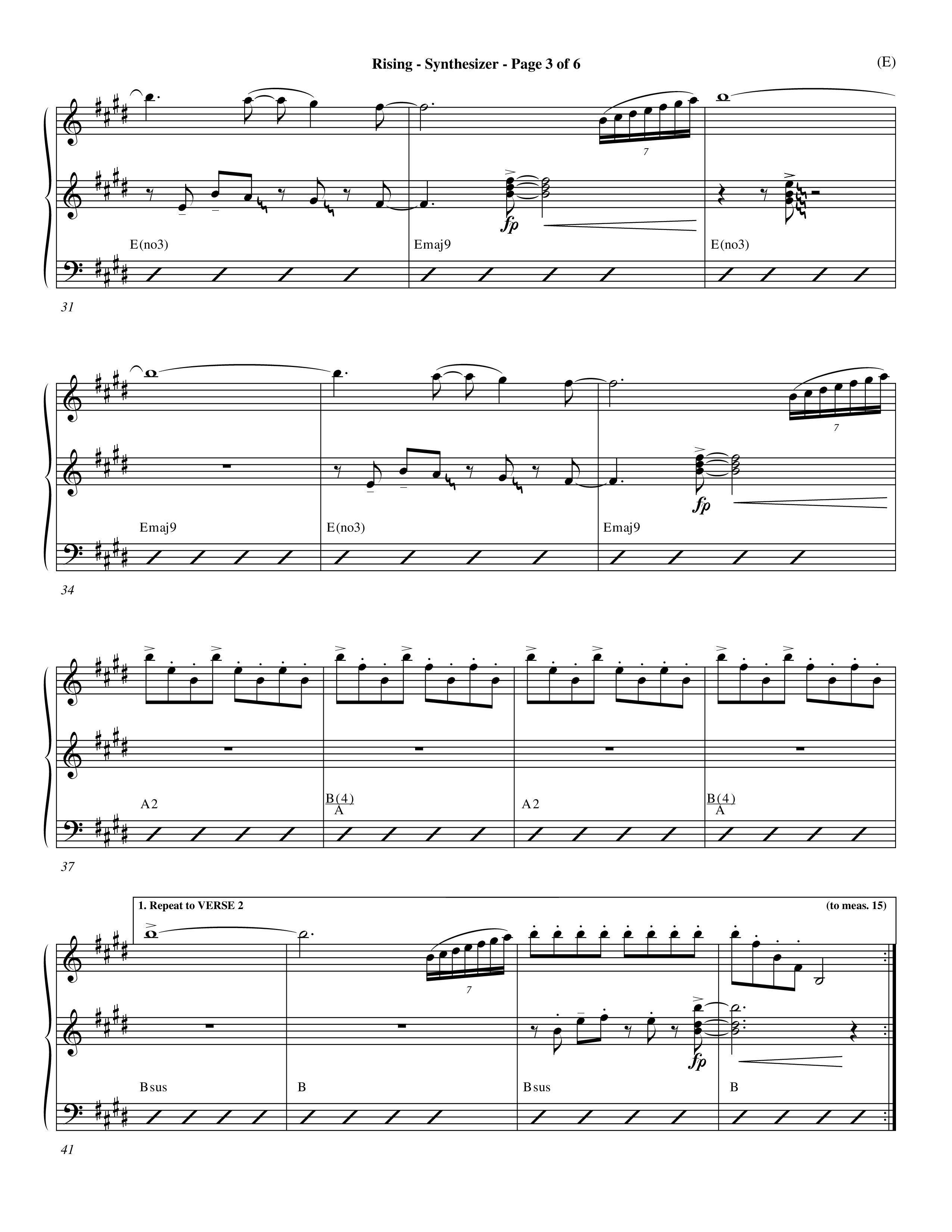Rising (Choral Anthem SATB) Synth (Word Music Choral / Arr. David Shipps)