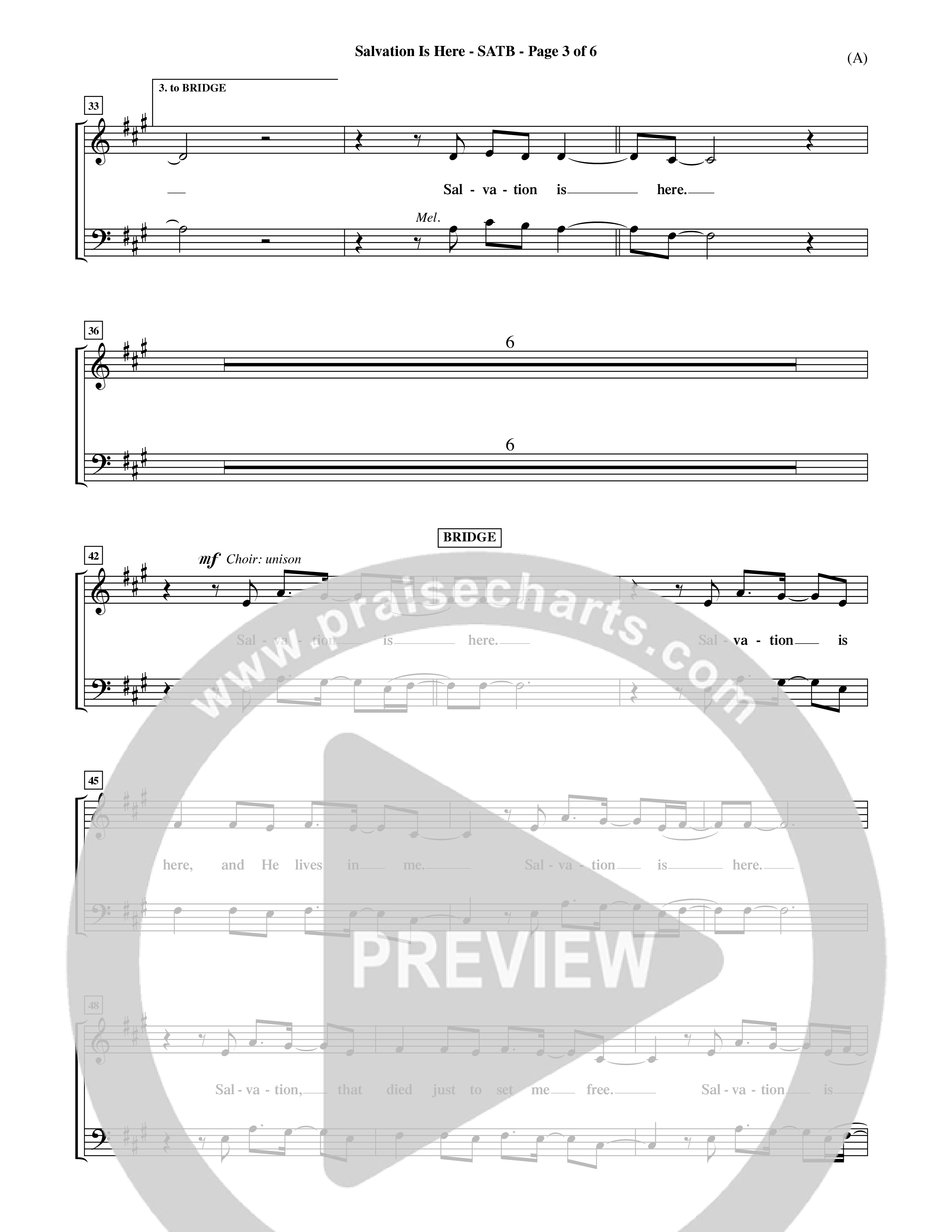 Salvation Is Here (Choral Anthem SATB) Choir Sheet (SATB) (Word Music Choral / Arr. Terry Winch)