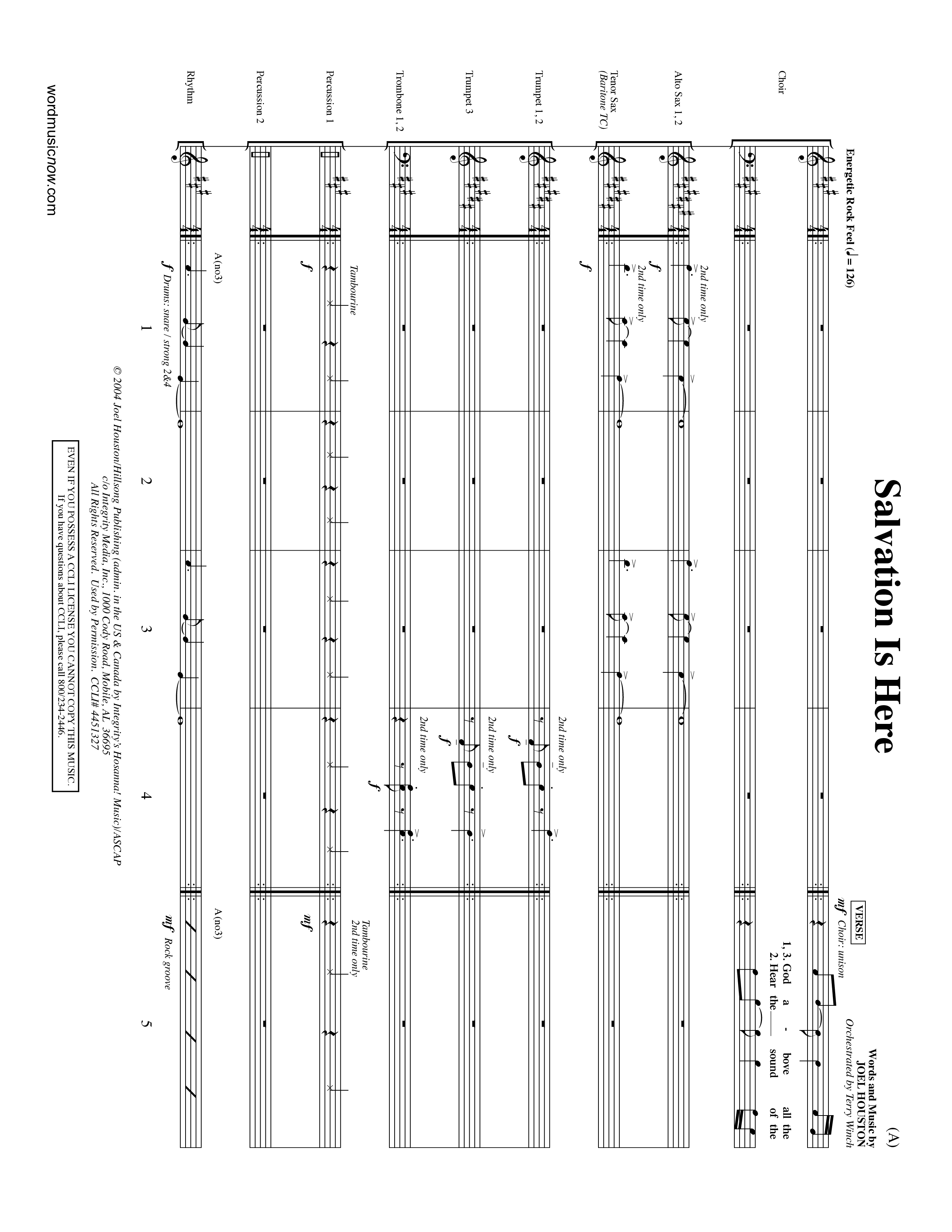 Salvation Is Here (Choral Anthem SATB) Conductor's Score (Word Music Choral / Arr. Terry Winch)
