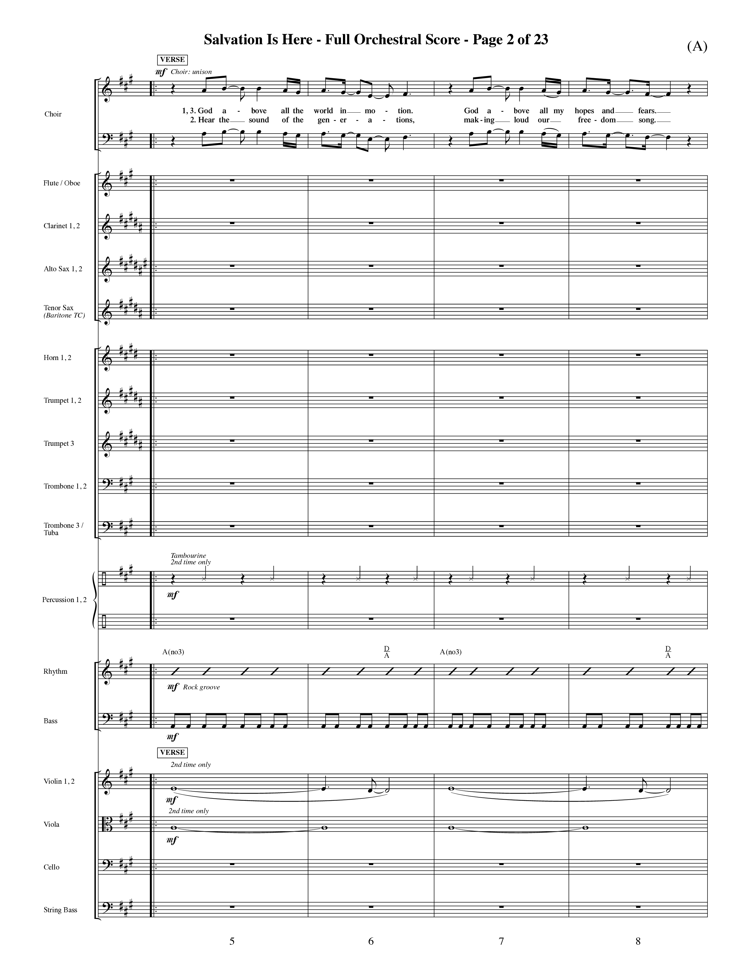 Salvation Is Here (Choral Anthem SATB) Orchestration (Word Music Choral / Arr. Terry Winch)