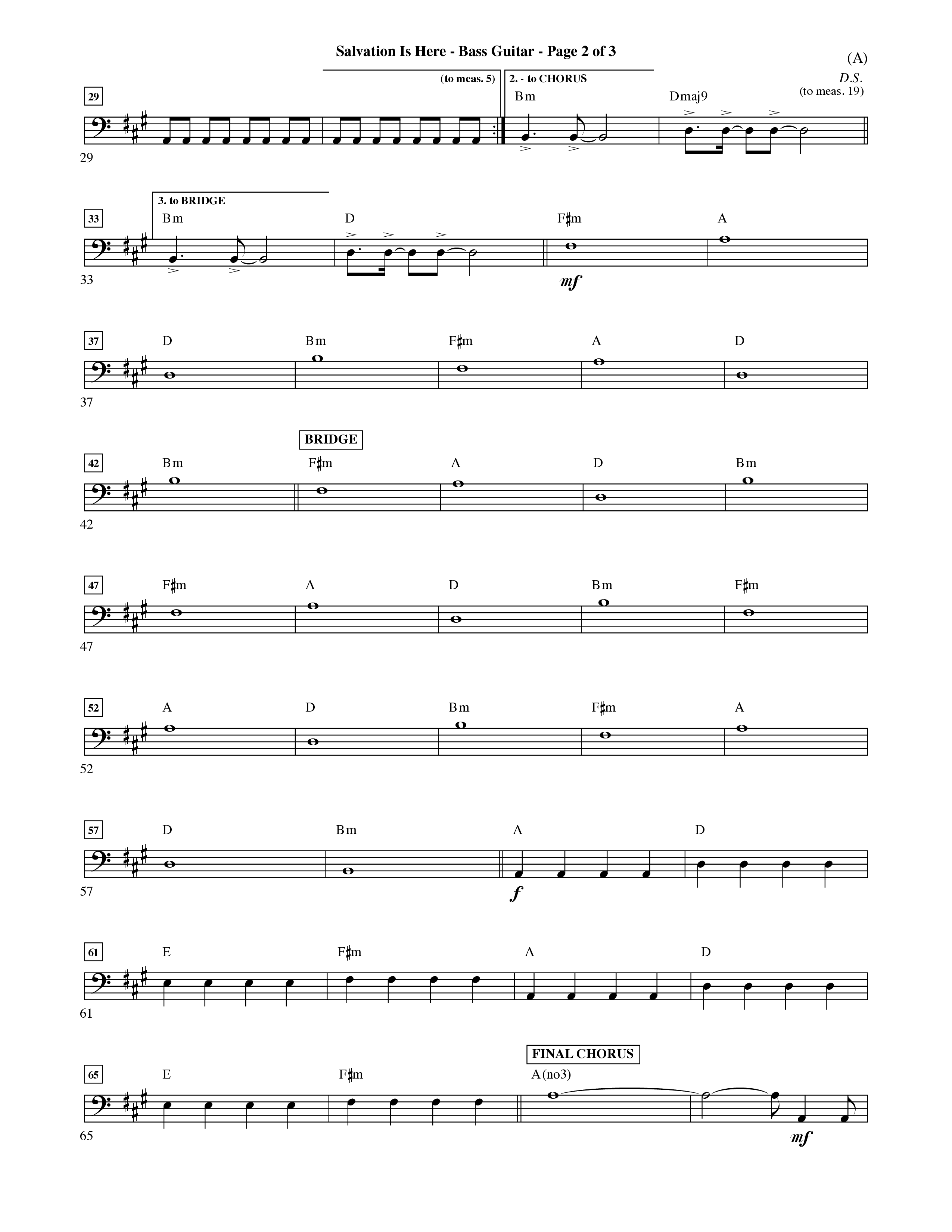 Salvation Is Here (Choral Anthem SATB) Guitar (Word Music Choral / Arr. Terry Winch)