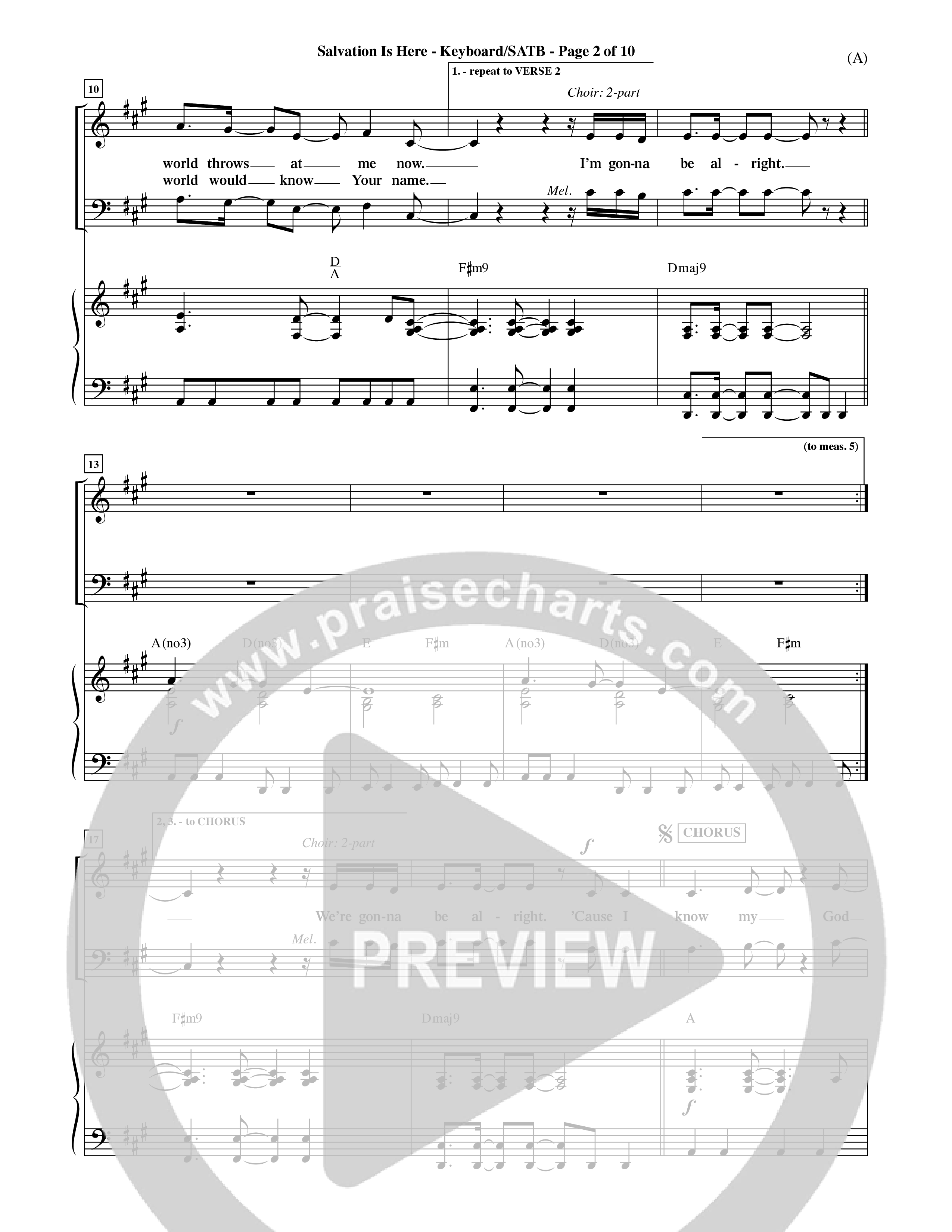 Salvation Is Here (Choral Anthem SATB) Keyboard/Vocal (SATB) (Word Music Choral / Arr. Terry Winch)
